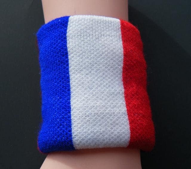 France Flag Tennis Wristband French Sports Wristbands (2)