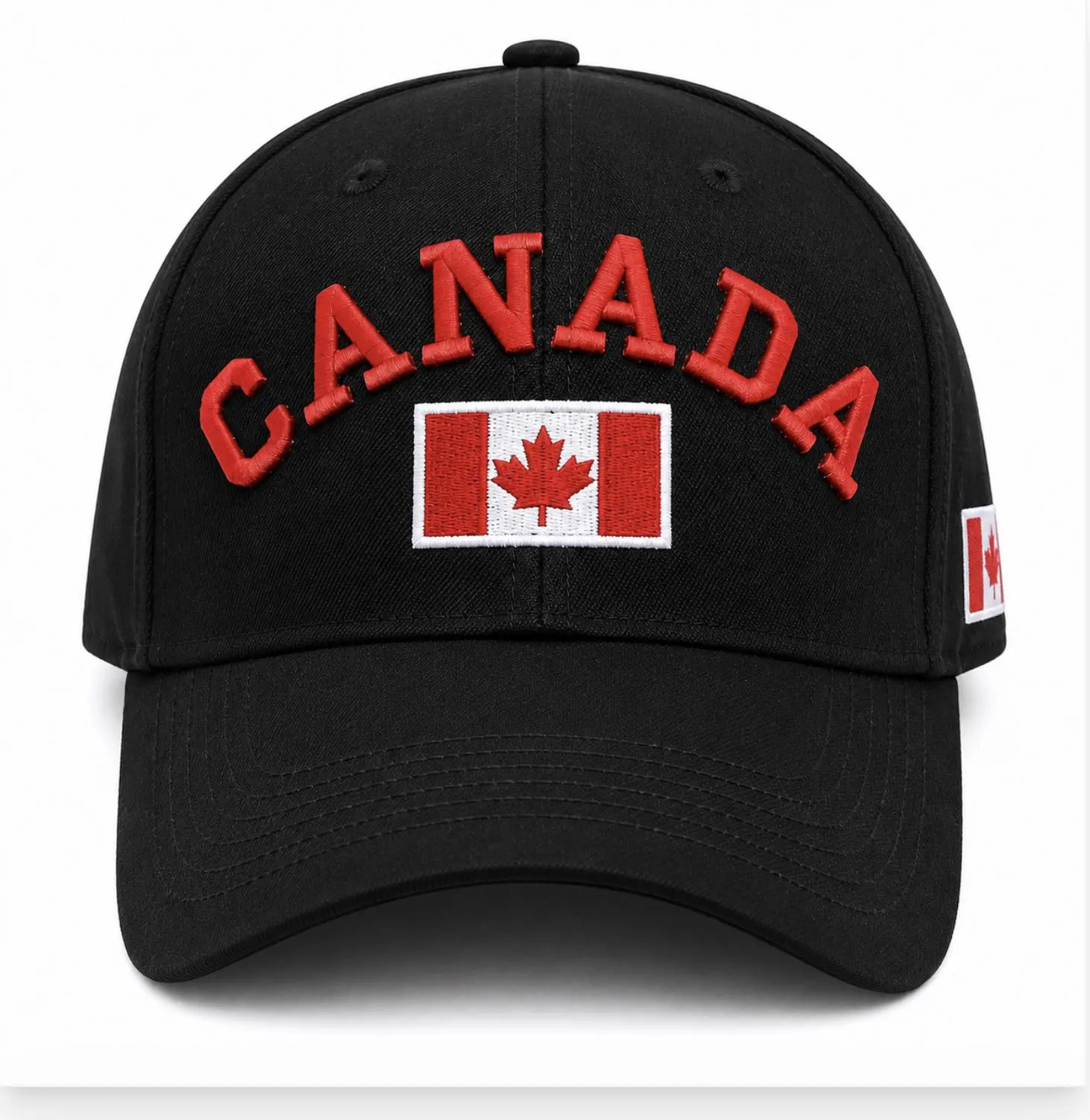 Canada Flag Soccer Baseball Hat Cap Red Mapleleaf Hats