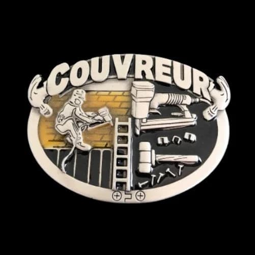 Couvreur Roofer Construction Worker Tools Profession Belt Buckle