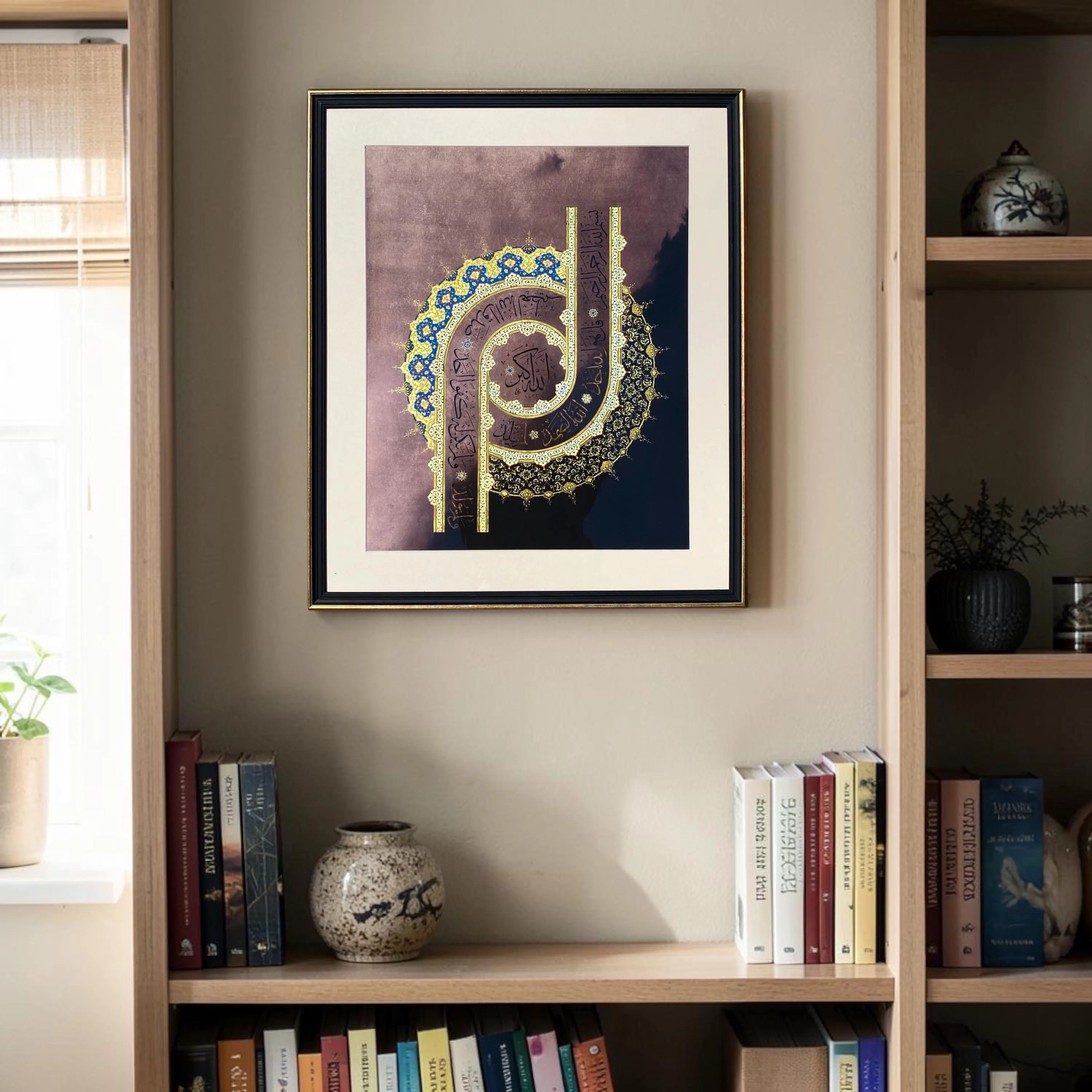 Surah Al-Ikhlas Islamic Wall Art | Illuminated Arabic Calligraphy | Tezhip Gold Illumination | Muslim Home Decor Gift - image 5