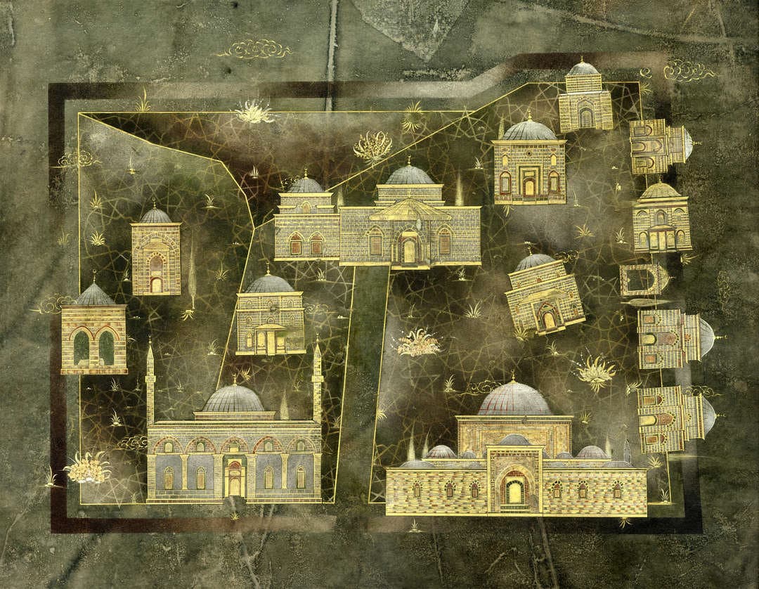 Muradiye Mosque Miniature Art | Ottoman Architecture Painting | Turkish Islamic Wall Art | Unique Home Decor Gift