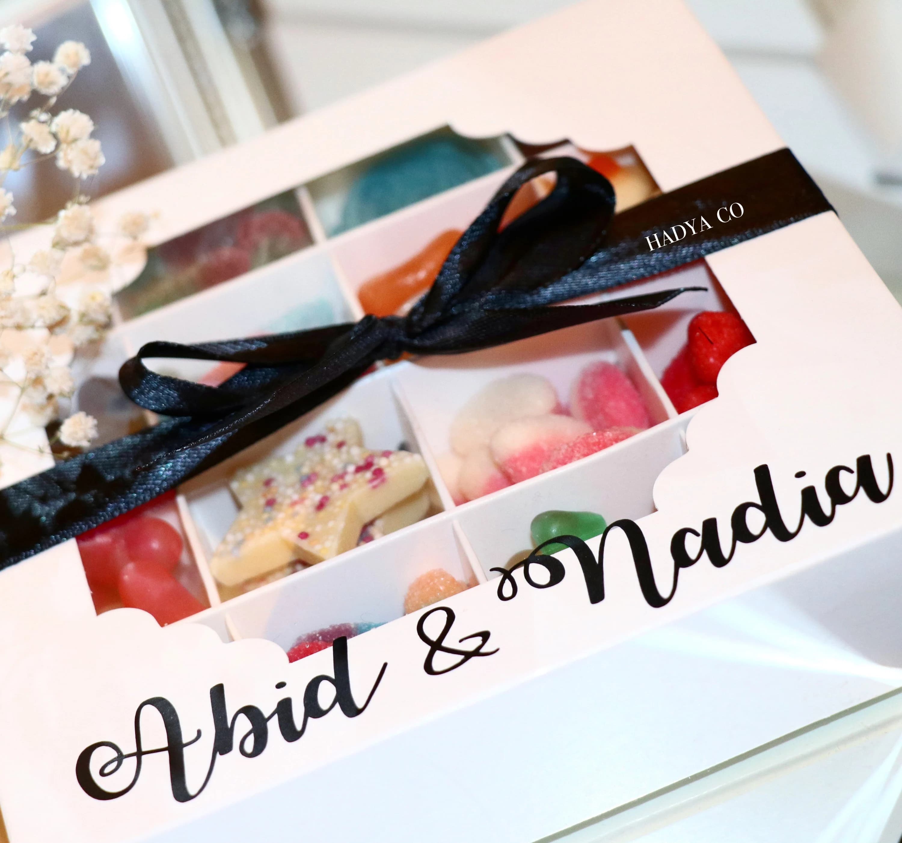 Pic n Mix Box - Personalise with ANY NAME or message (Halal Sweets) | By Hadya Co (Nikkah, Eid, Ramadan, Bridesmaid, Brides, Teachers Gift) - image 5