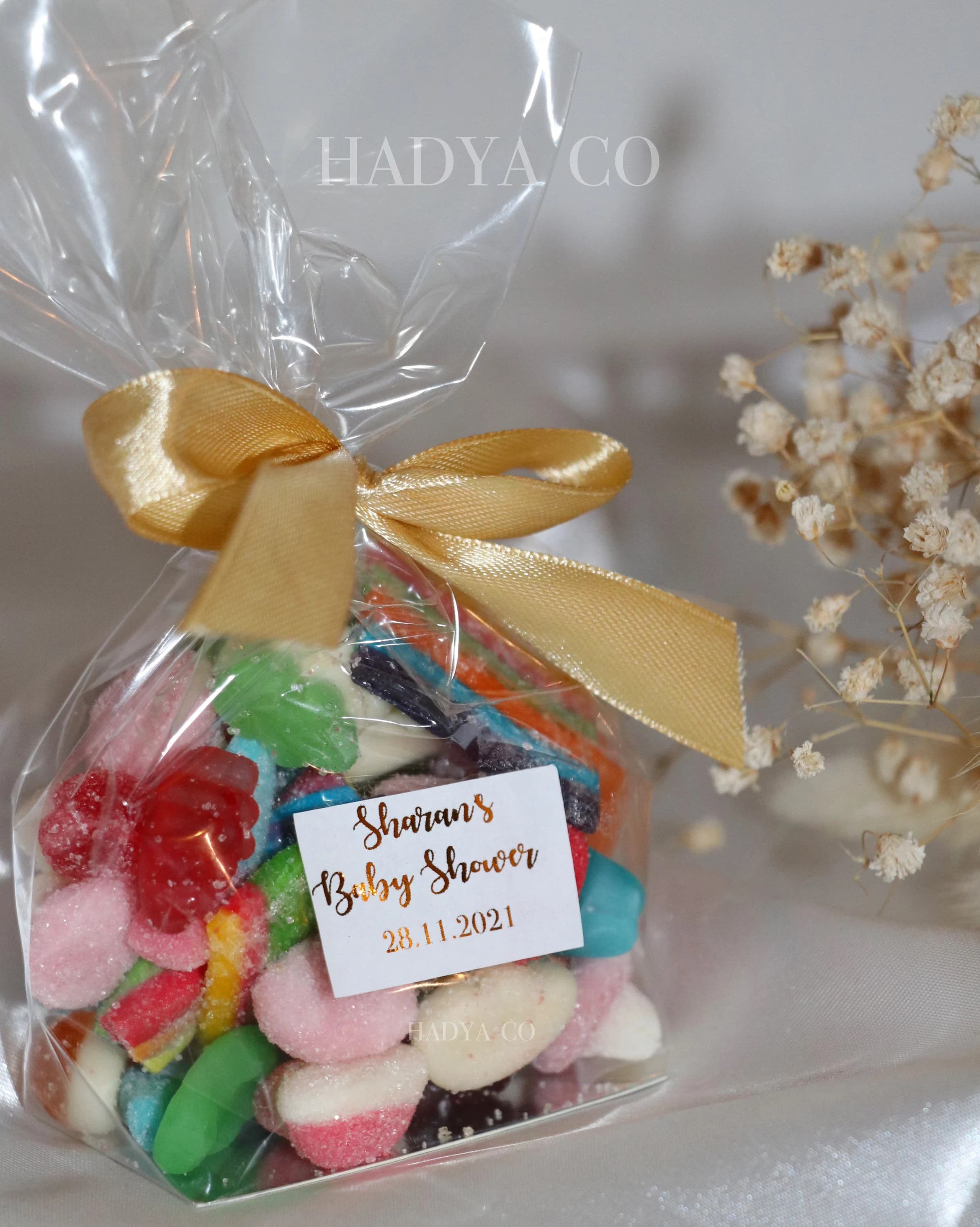 Personalised Sweets Pouch (Halal, HMC) | Sweet Bags, Party Favours, Ramadan, Eid, Nikkah, Baby Shower, Aqiqah, Wedding, Islamic Gifts