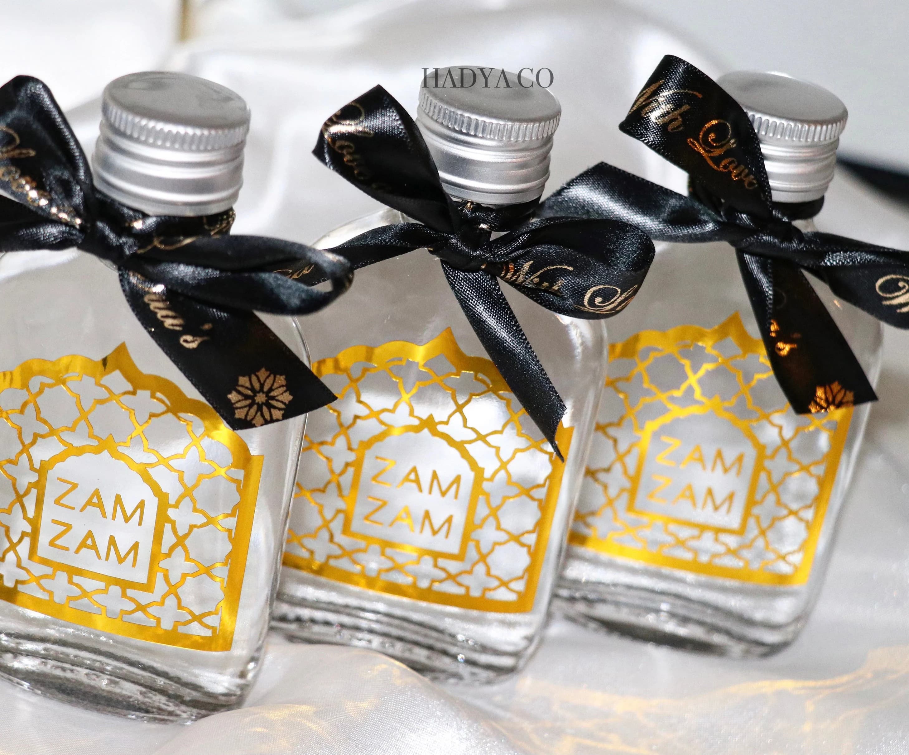 Gold Luxury Zam Zam Bottle Favours - Perfect for Weddings, Nikkah, Aqiqah, Jalsa, Umrah, Hajj, Ramadan, Eid (Islamic Gifts) | by Hadya Co - image 4