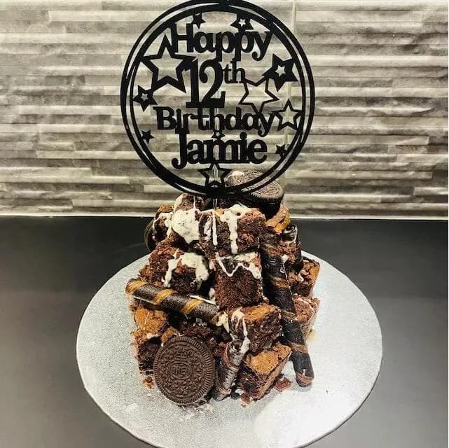 Personalised Custom Glitter Happy Birthday Party Decoration Cake Topper Any Age & Name 7th 8th 10th 13th 14th 15th 16th 18th 21st 25th 30th