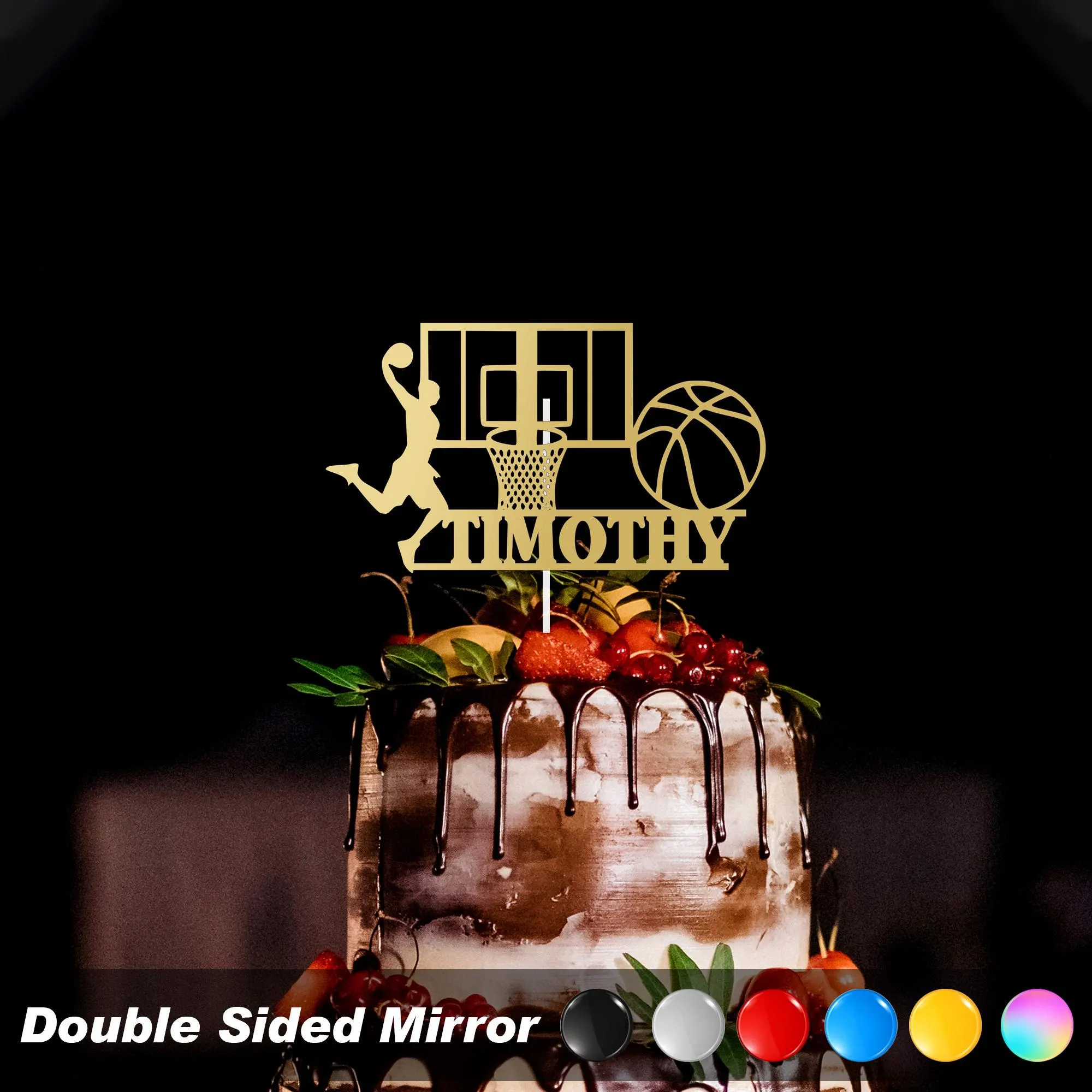 Basketball Birthday Cake Topper, Men's Basketball Cake Decorations, Basketball Player, Sports Theme Party Cake Decor, Birthday Party - image 4