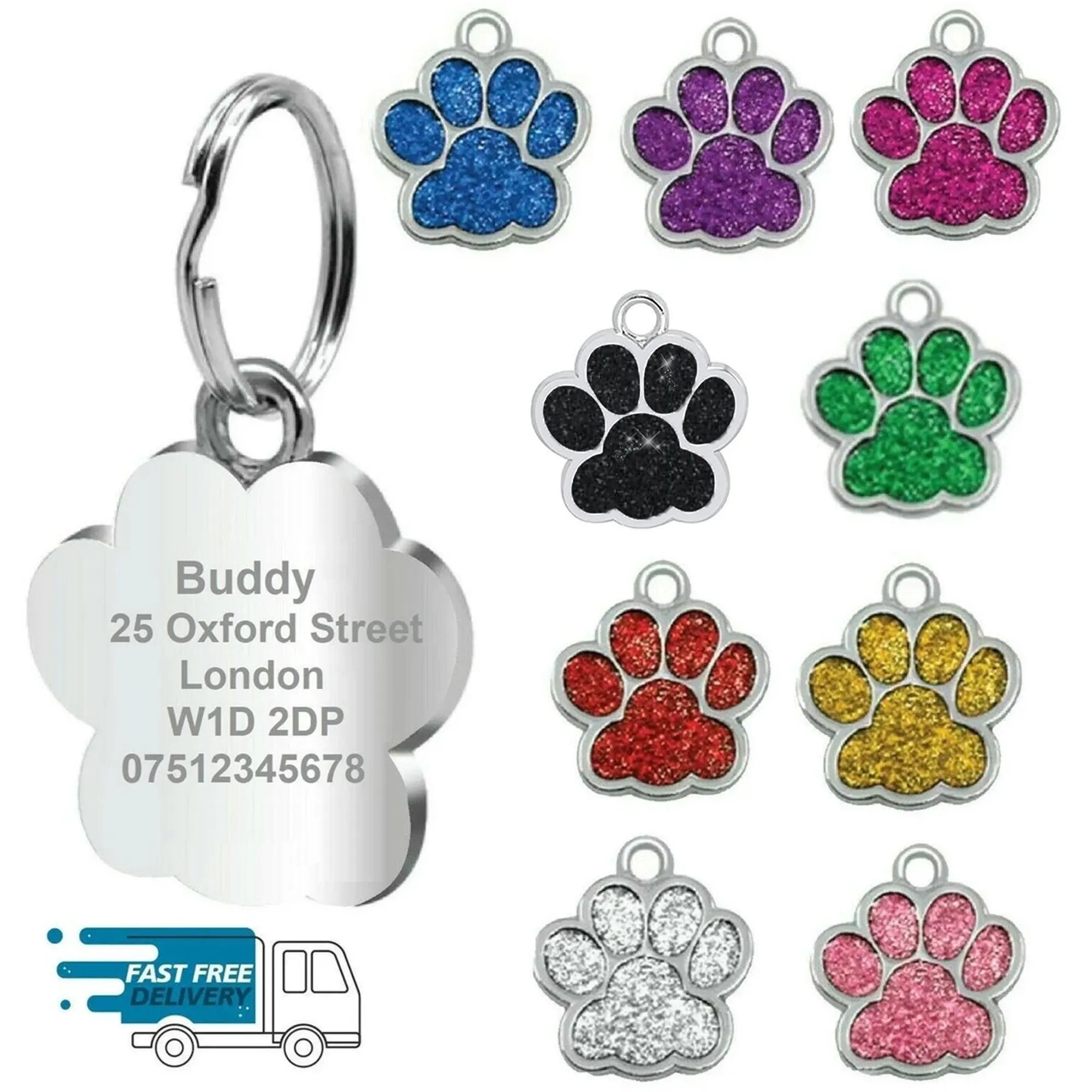 Engraved Dog Tag Name Disc Pet Cat Tags Animal Cat Collar Personalised ID Tags Custom ID Tag