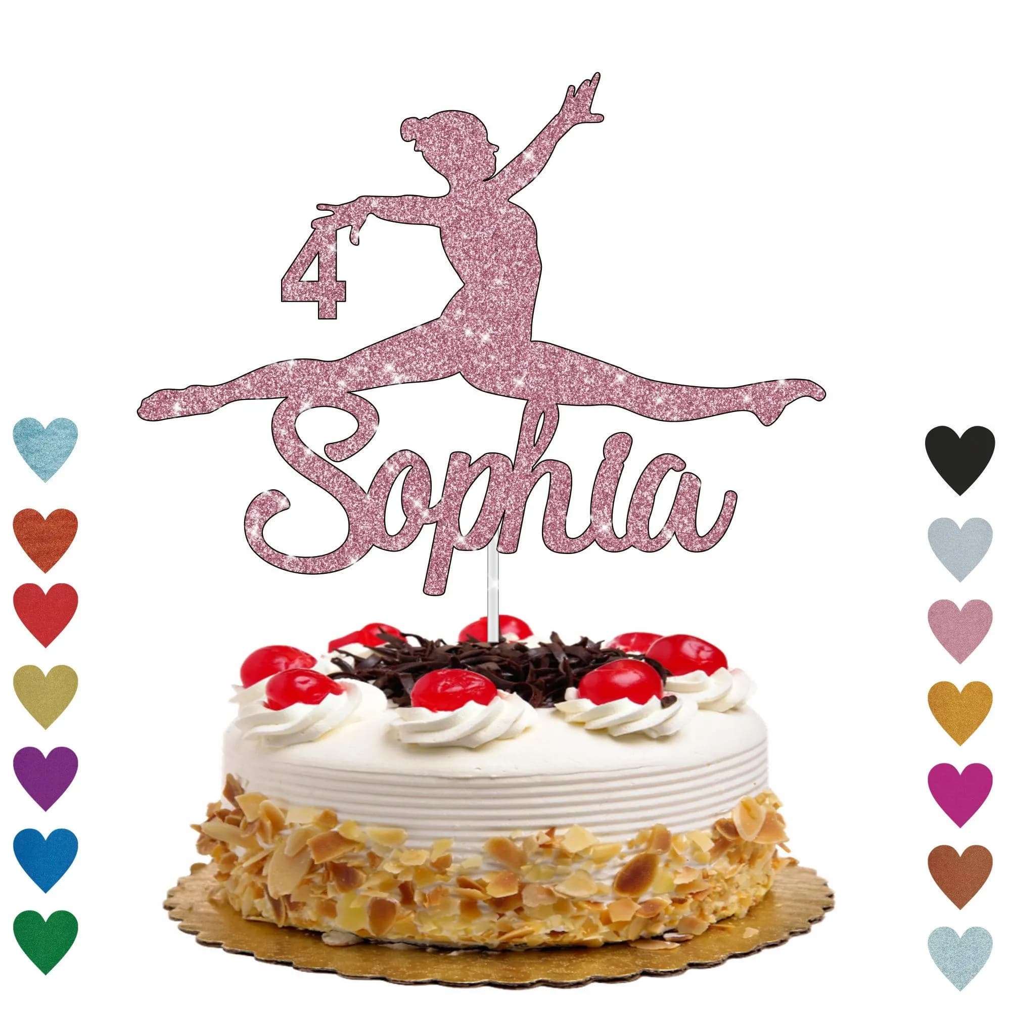 Personalised Gymnast Gymnastics Happy Birthday cake topper, Yoga Cake Topper, Personalised Birthday Cake Decoration Any Name Age UK - image 3