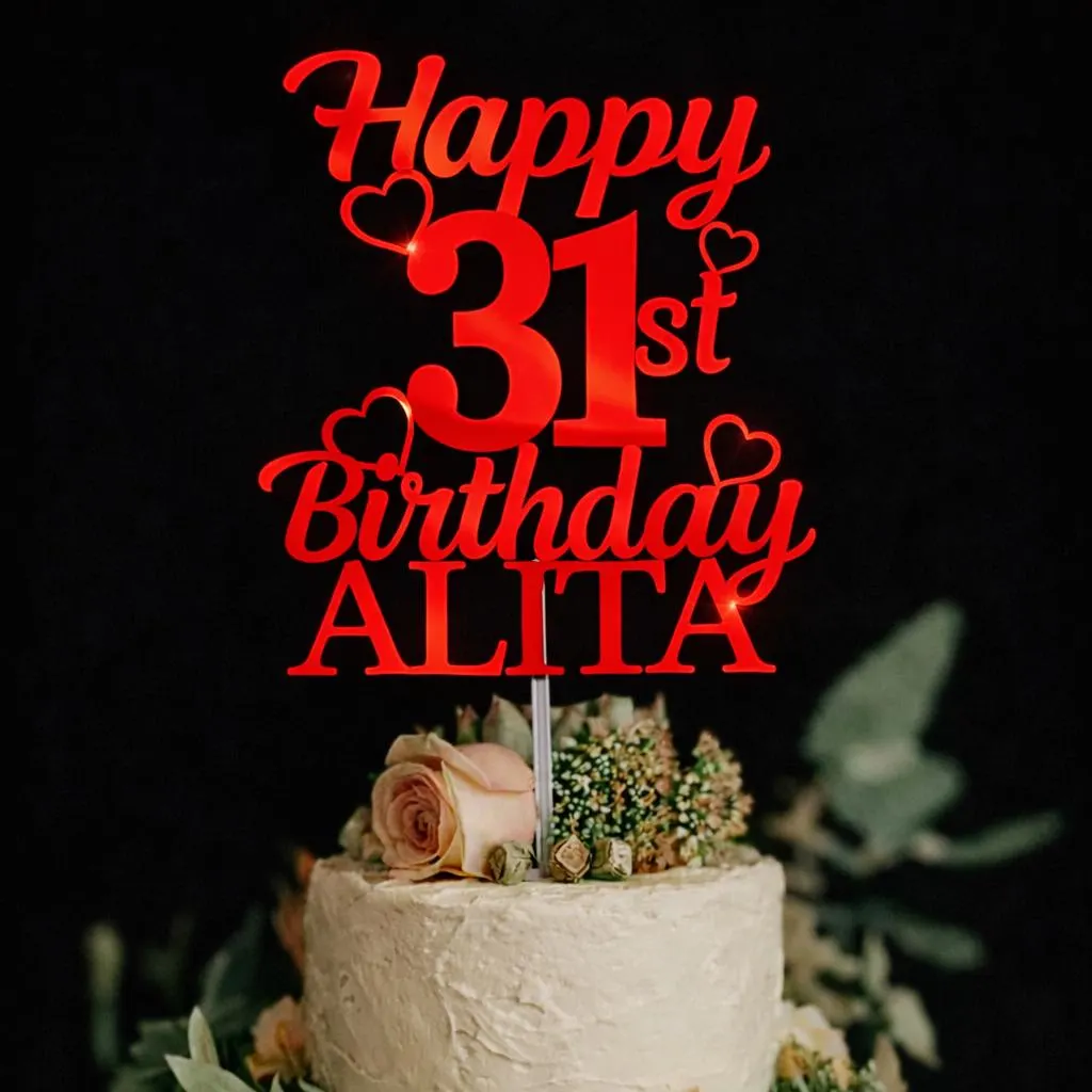 Personalised Custom Birthday Cake Topper Party Decorations Any Name Age, 18th 25th 30th 40th 50th Birthday - image 5