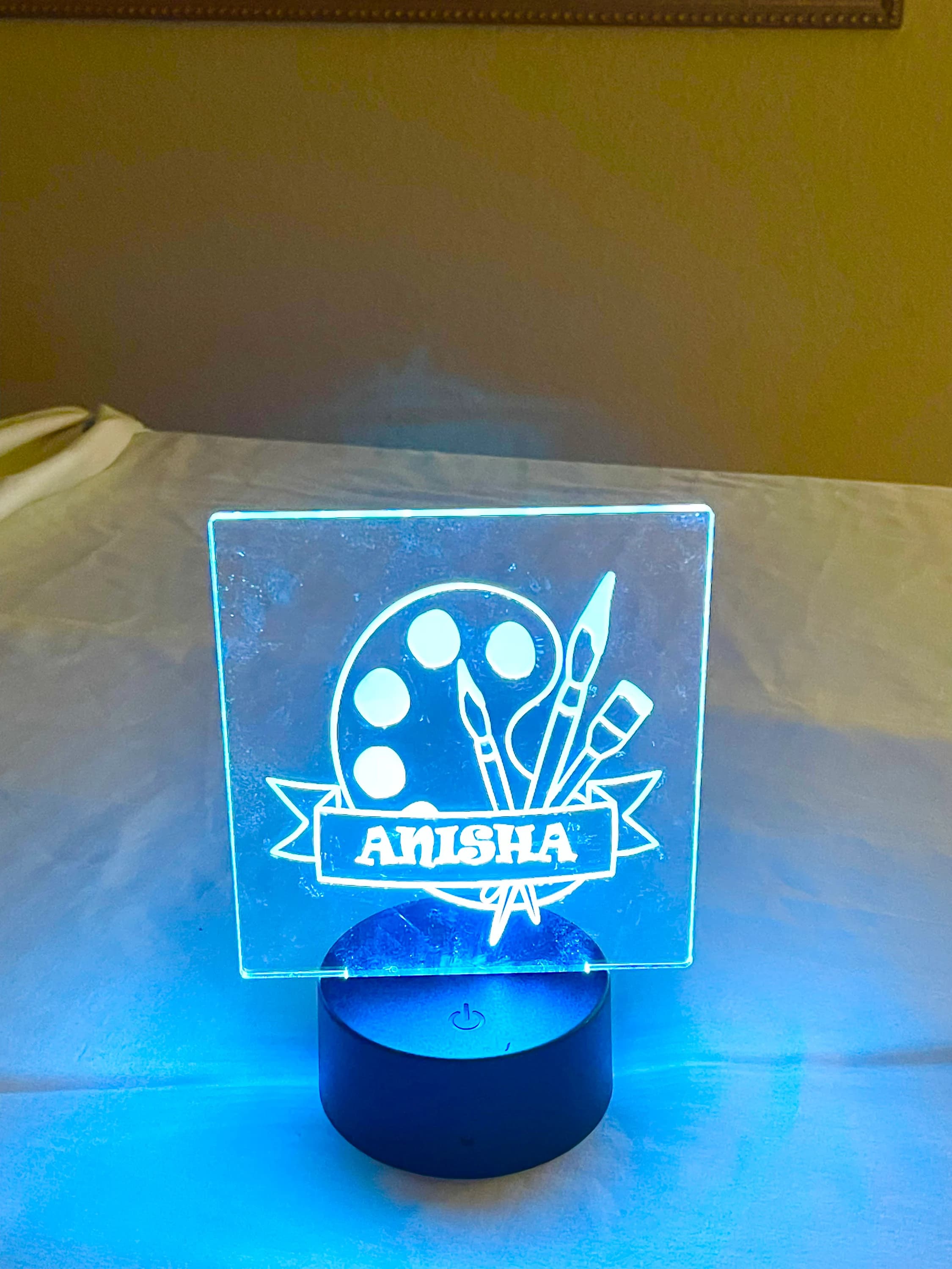 Paint night light, Nursery Night Light, Personalized Table Lamp, kids LED night light, Personalized Night Light, child’s play room - image 5