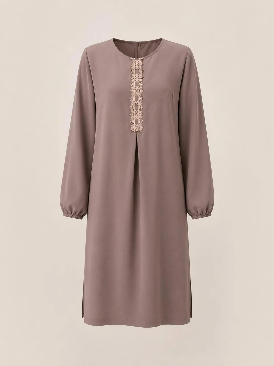 Modest Embroidered Tunic for Women, Long Sleeve Muslim Tunic Top, Knee Length Modest Blouse, Elegant Islamic Clothing, Loose Fit Tunic - image 4