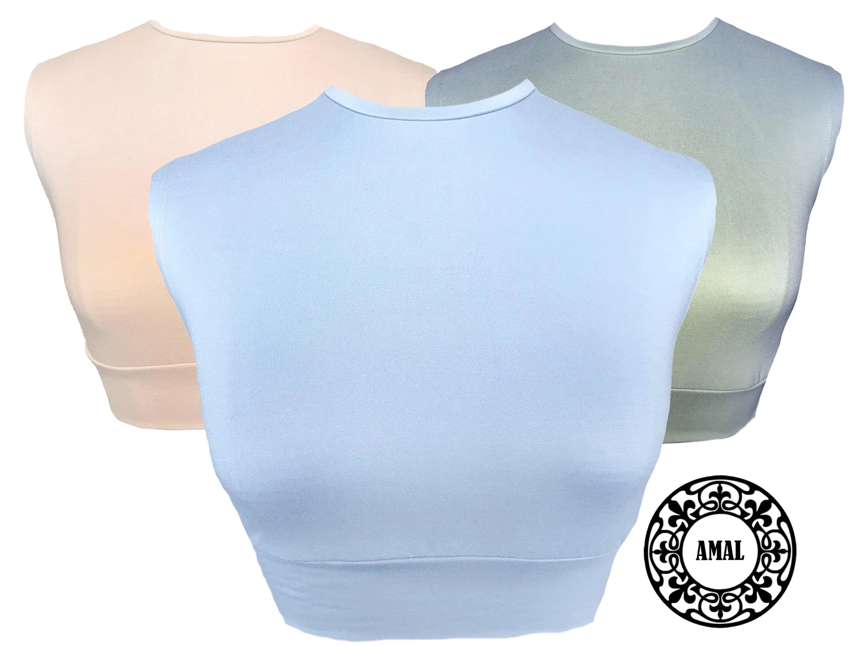 Cotton Modesty Neck Cover, Fake Collar Sleeveless Under Top, Hijab Dickey, Muslim Layering Crop Top, AMAL Muslim - image 4