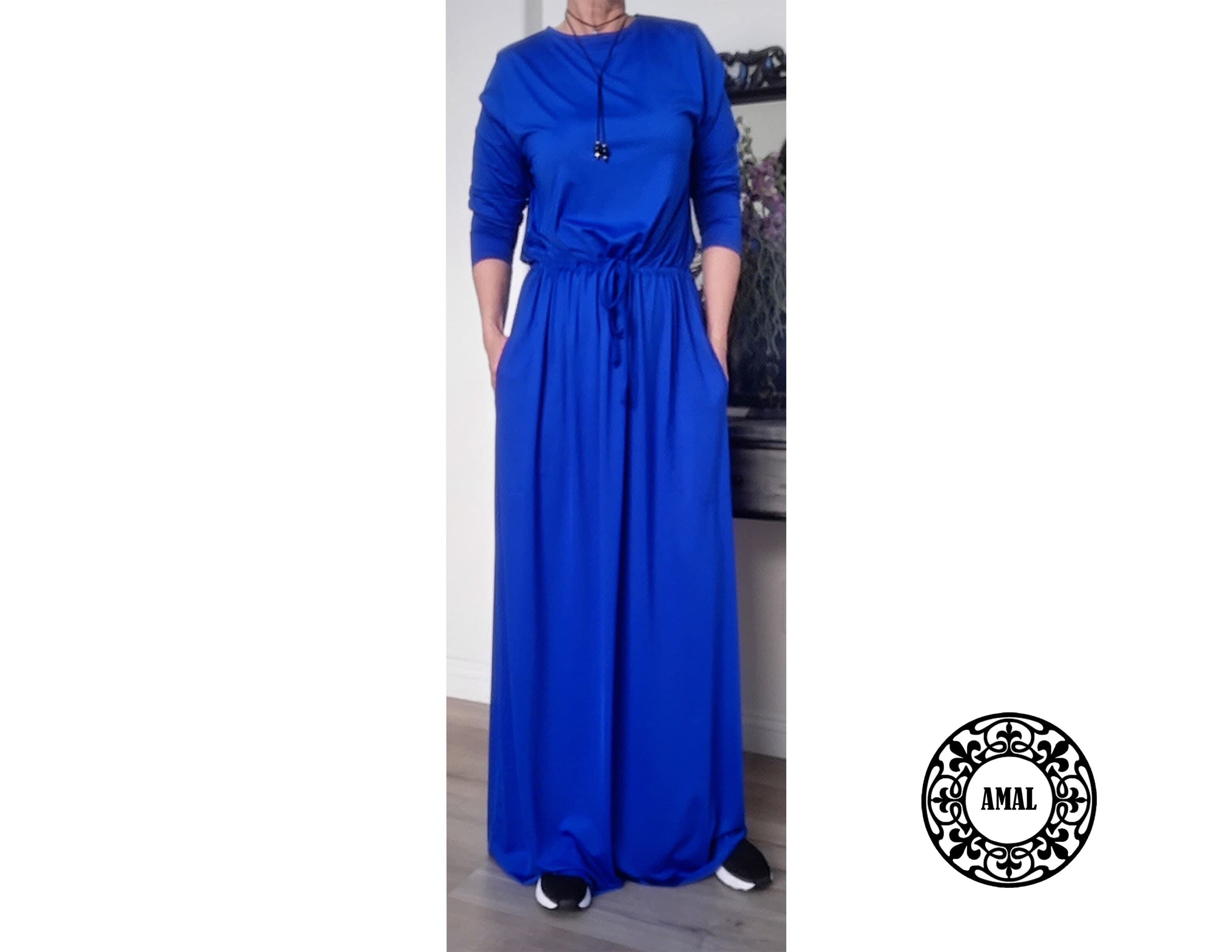 AMAL Muslim, Basic Solid Color Dress with Straight Skirt,  Islamic Hijab. USA. Model-120. - image 2