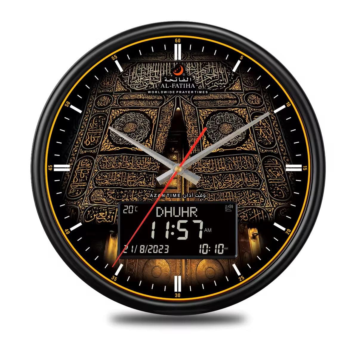 Azan Clock Large Round Wall Automatic Kaaba/Kaaba Door Muslim Azan Clock - image 3