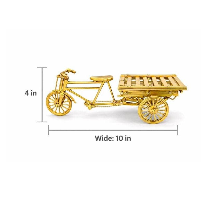 Brass Decorative Rickshaw Van - image 3