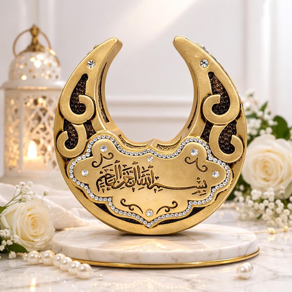 Crescent Bismillah Islamic gift table decor - image 3