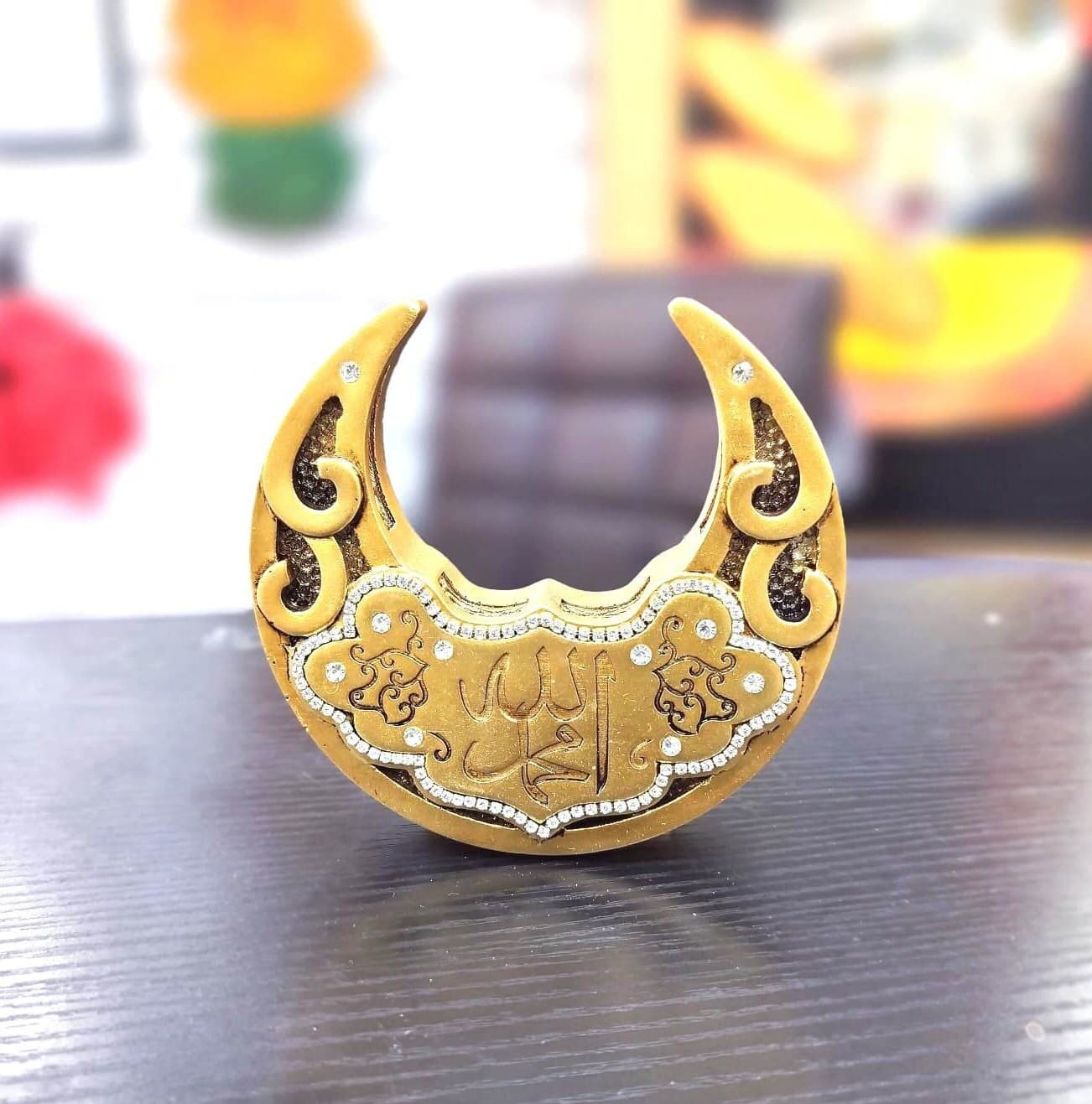 Crescent Allah Muhammad Islamic gift table decor - image 5