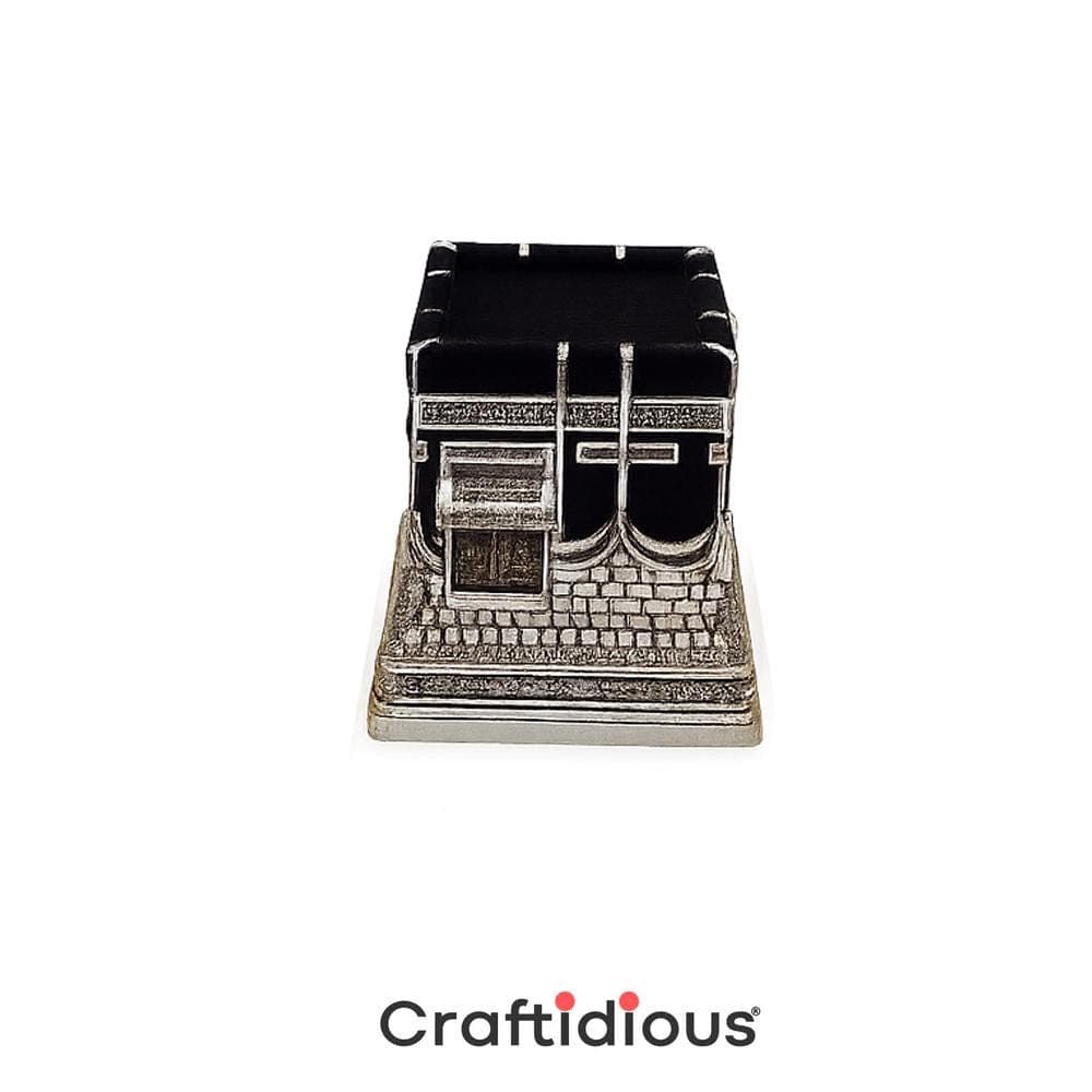 Velvet Kaaba Decorative Sculpture – Gold & Silver Islamic Home Décor | Hajj, Umrah and Eid Gift | Muslim Velvet Kaaba Model Ornament - image 3