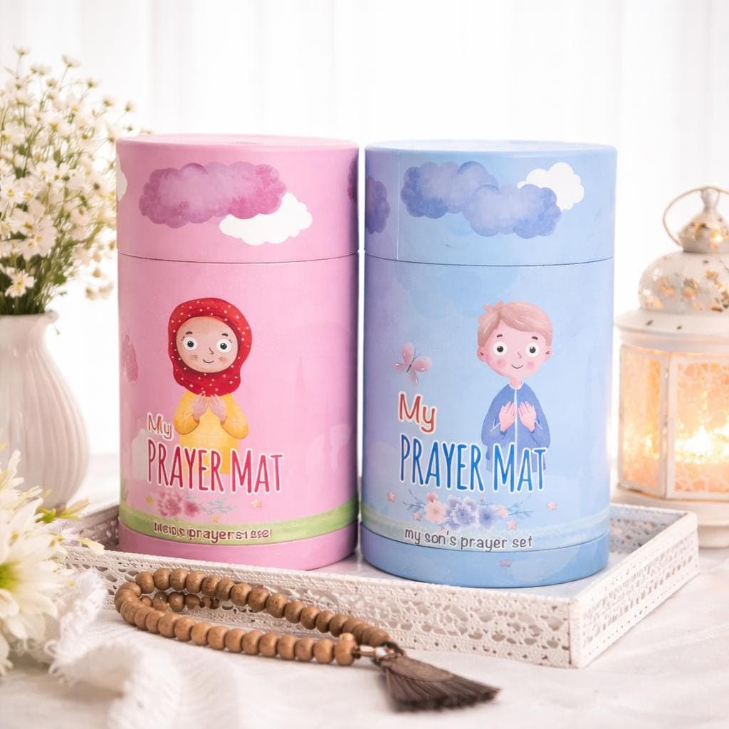 Washable Painted Prayer Rug for Kids, Prayer Mat for Kids, Toy camera, Muslim Prayer Beads Soft Travel Mat Islamic Gifts for Kids