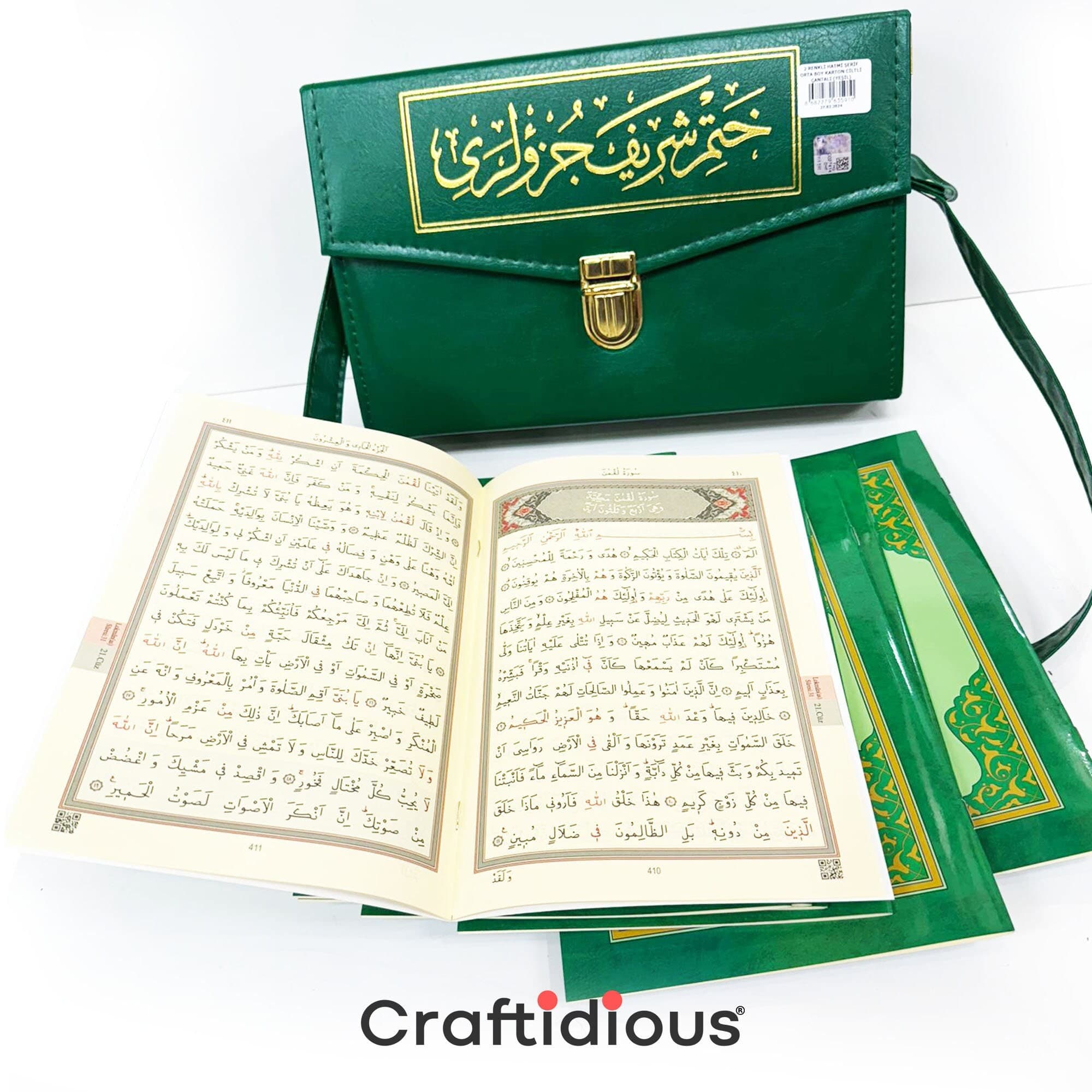 Quran bag with 30 individual Para, lather bag