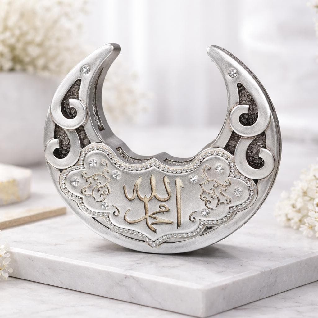 Crescent Allah Muhammad Islamic gift table decor - image 4
