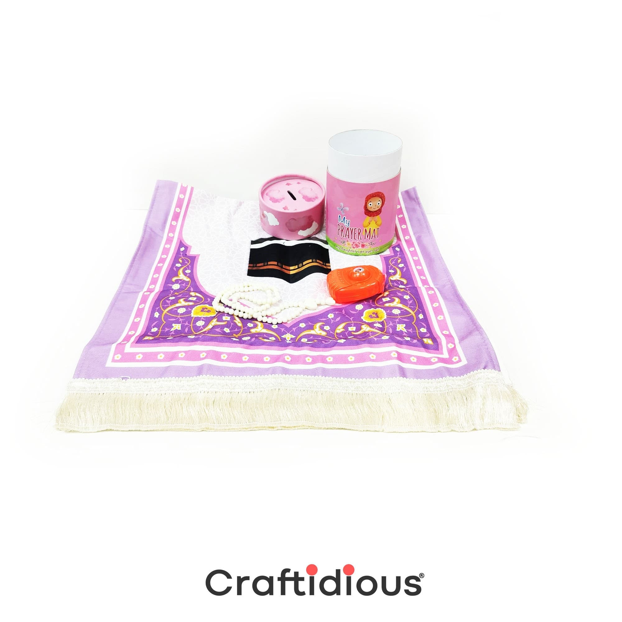 Washable Painted Prayer Rug for Kids, Prayer Mat for Kids, Toy camera, Muslim Prayer Beads Soft Travel Mat Islamic Gifts for Kids - image 3