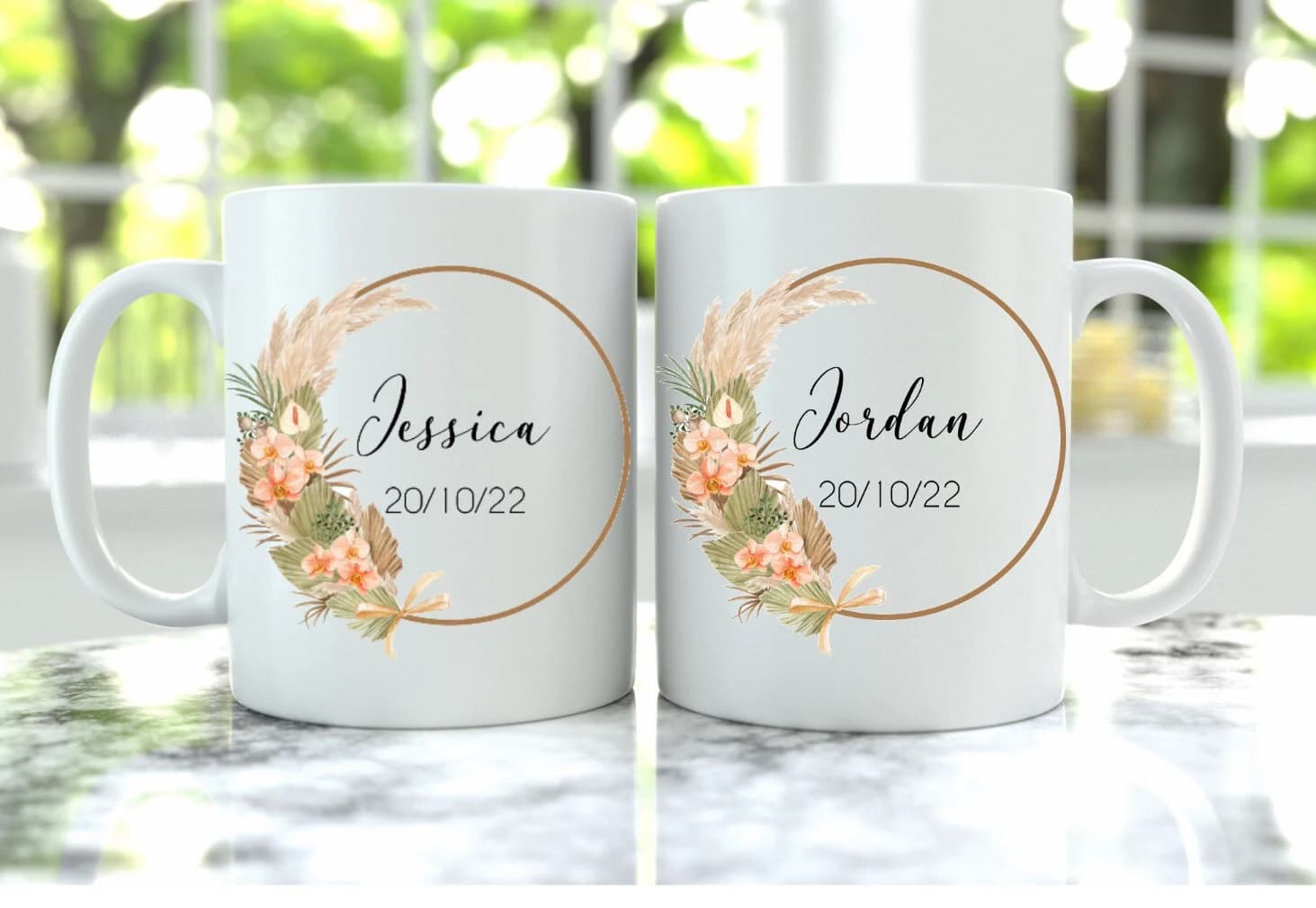Personalised Mug Wedding Anniversary Engagement Wife Husband Bride Groom Fiancé Newlyweds Nikah Walimah Gift Christmas Stocking Filler