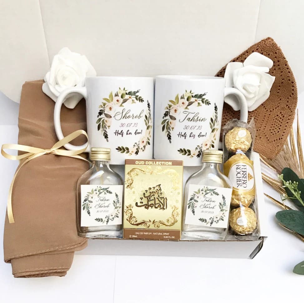 Luxury Islamic Couples Wedding Hamper Islamic Gift Revert Modest Wife Husband Nikah Engagement Zam Zam Anniversary Bride Groom Umrah Hajj