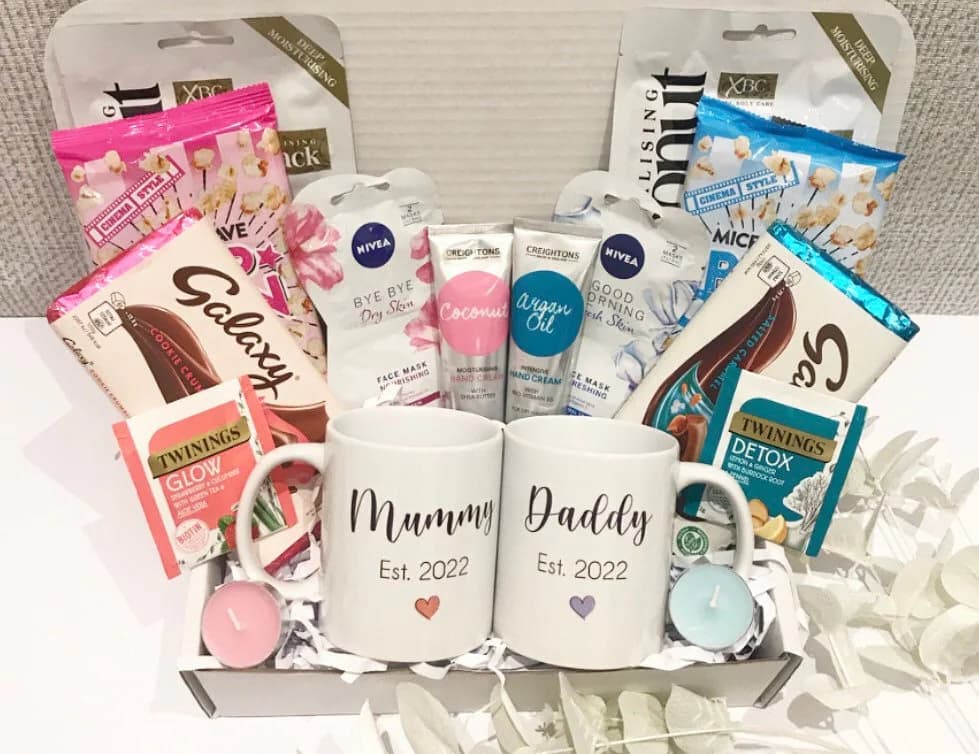 Luxury Mummy Daddy Pamper Hamper Couple Gift Wedding New House New Parents Cosy Treats Self Care Hug in a Box Parents To Be For Her For Him