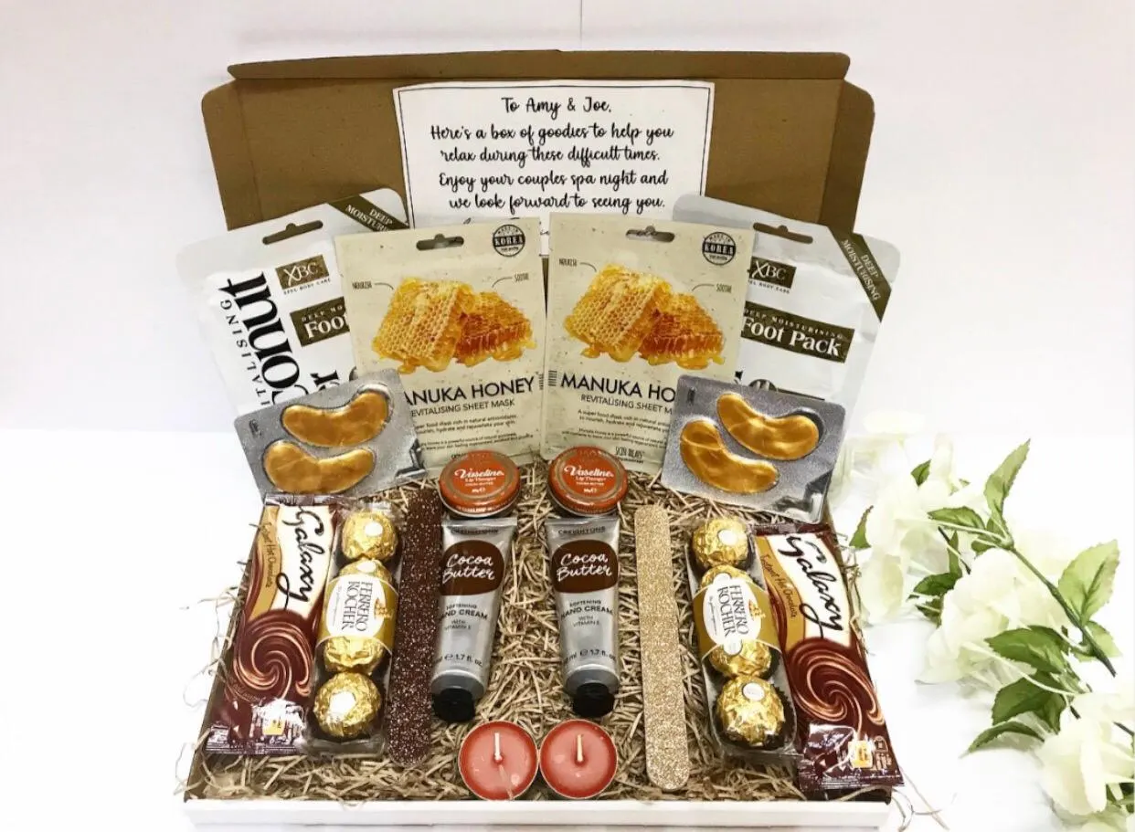 Luxury His & Hers Wedding Pamper Hamper Couple Gift Parents Cosy Treats Party Hug in a Box New House Anniversary Engagement Family Friends