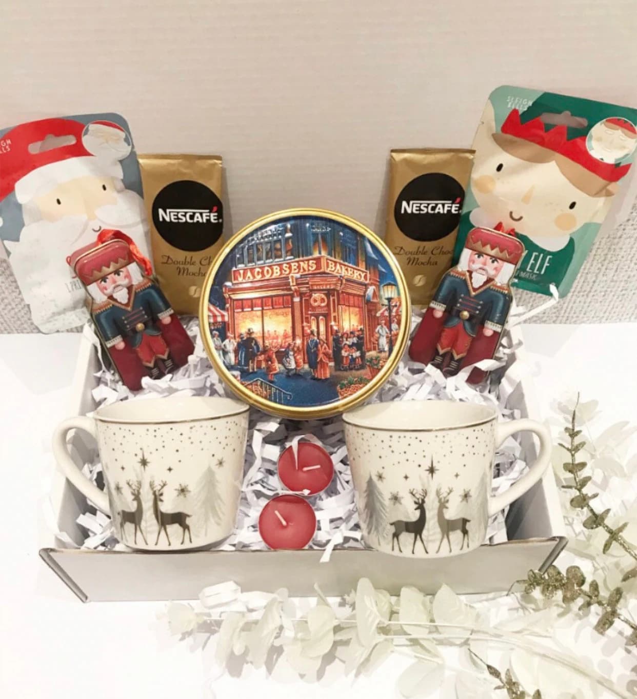 Luxury His & Hers Christmas Hamper Couple Gift Wedding Parents Cosy Treats Party Hug in a Box New House Biscuits Secret Santa