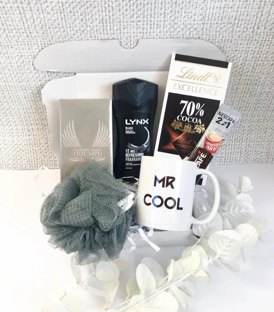 Luxury Men’s Fathers Day Eid Pamper Hamper Self Care Hug in a Box Get Well Soon Birthday Thank You Husband Brother Groom Father For Him