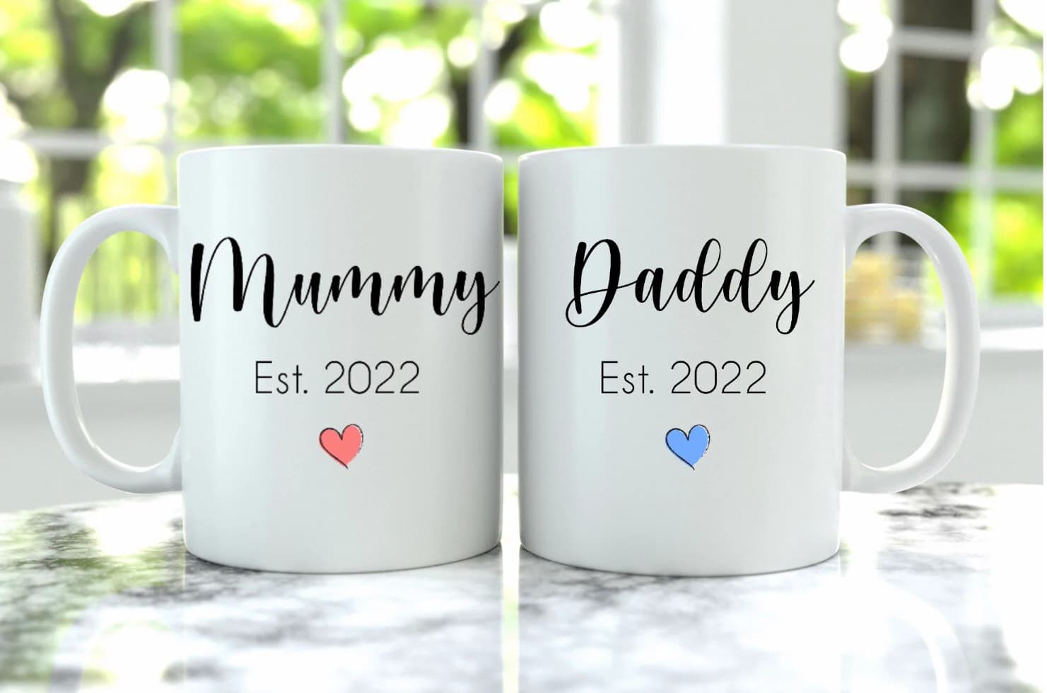 Personalised Mummy Daddy Mug Parents Baby Children New Parents Gift for Parents Baby Shower Gender Reveal Hamper Filler Christmas