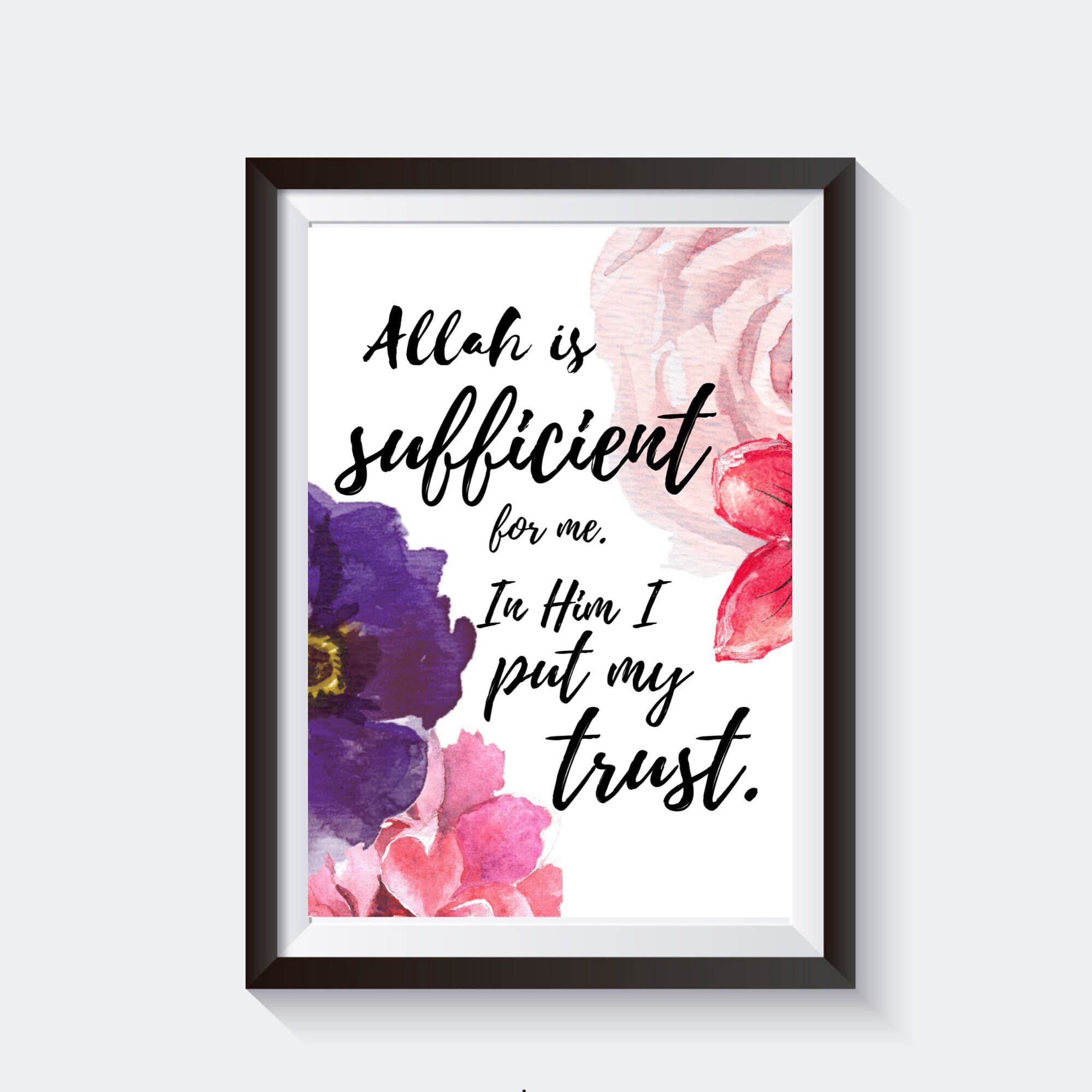 Trust in Allah dua | Islamic wall art | Islamic art | Islamic home decor | Islamic gifts | Islamic print | Islamic quote | - image 3