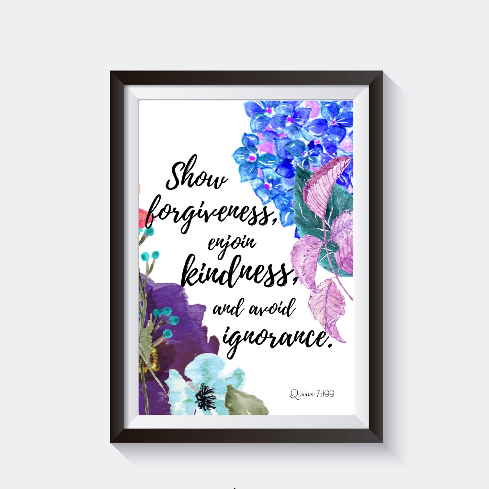 Kindness Qur'an quote | Islamic wall art | Islamic art | Islamic home decor | Islamic gifts | Islamic print | Islamic quote | Poster | - image 3