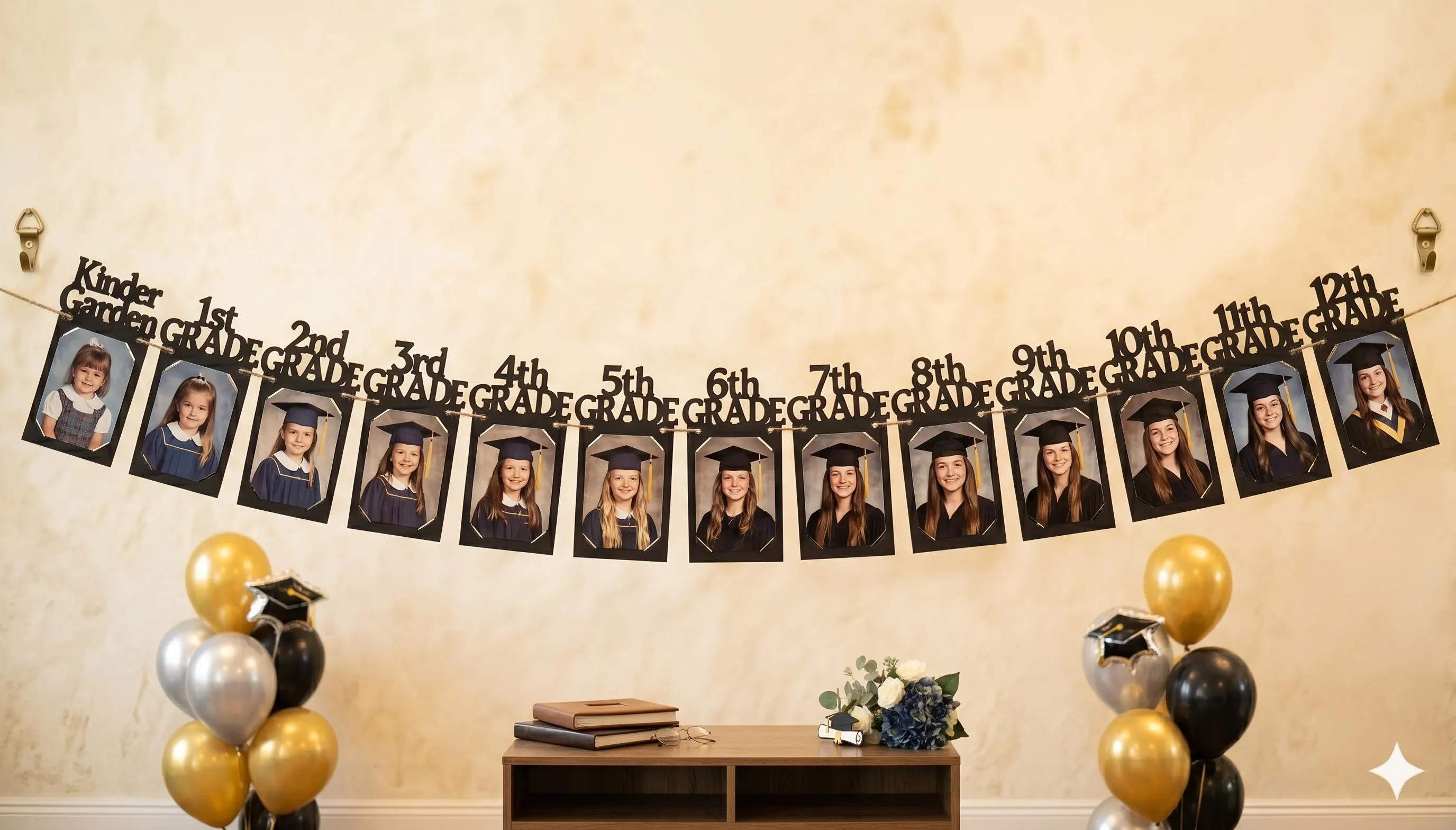 Kindergarten to 12th Grade, Grad Photo Display,  Class of 2026 Graduation Decorations, Personalized Highschool Graduate Gift For Daughter