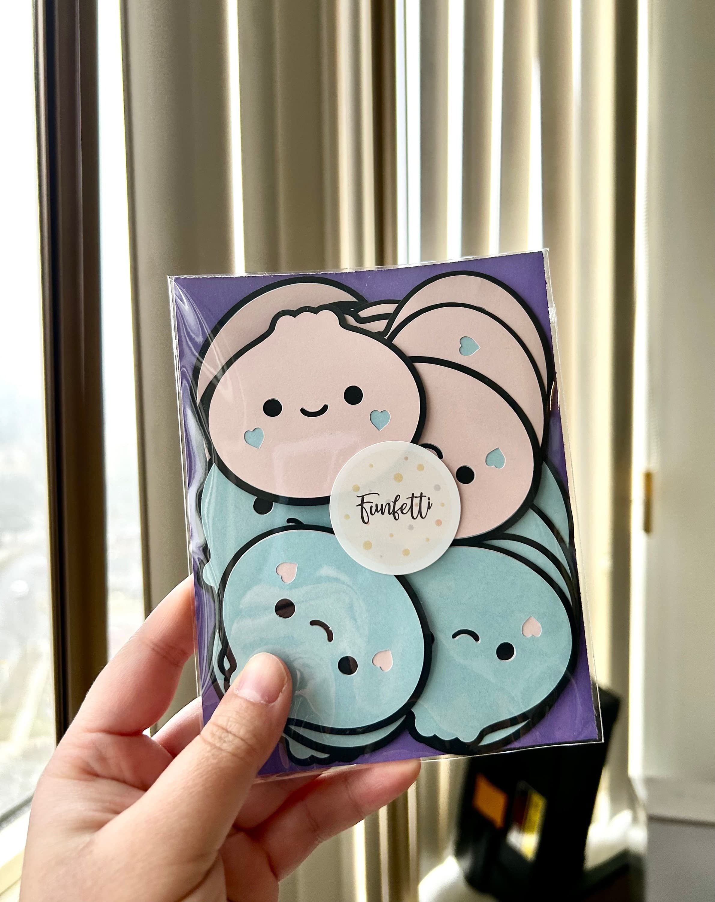 Gender Reveal Voting Cards, Layered Dumpling Die Cut For A Dumpling Gender Reveal, Boy or Girl Voting For Dumpling Gender Reveal, Pink Blue - image 4