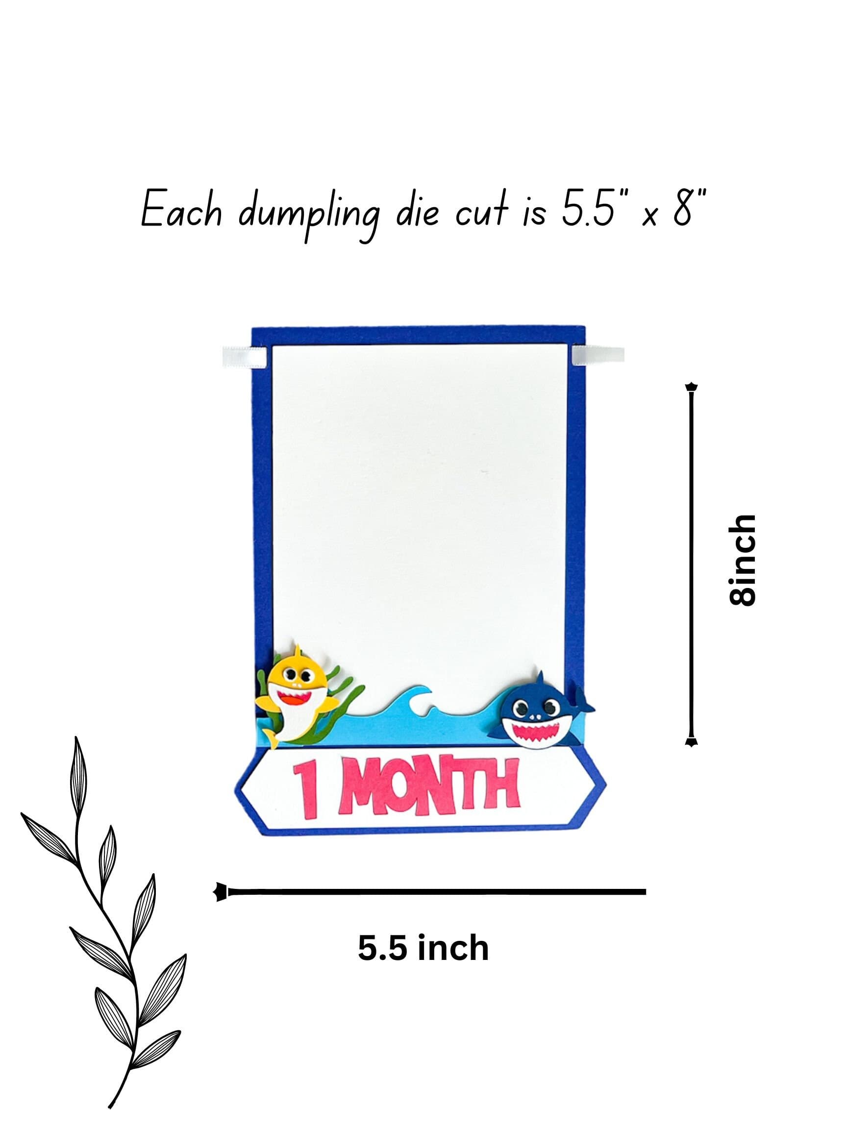 12 Months Milestone Banner for Baby Shark Themed Party, Monthly Photo Garland For Newborn Photography or Nursery, Baby Shark Two Two Two - image 3