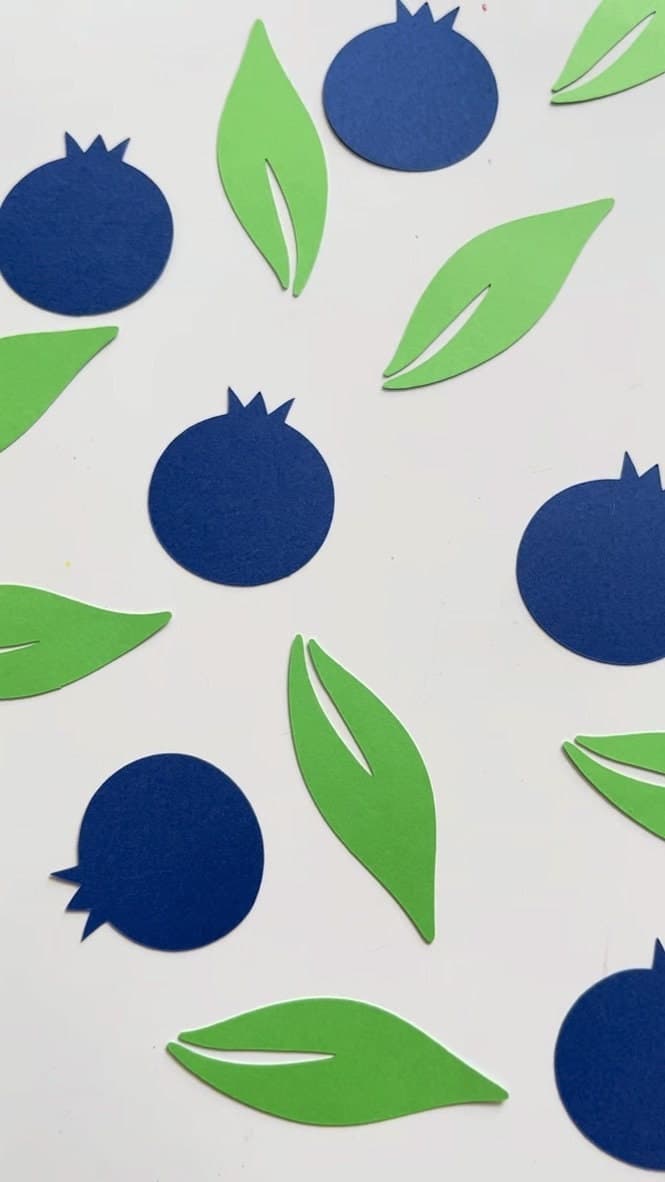 Blueberry Confetti Decoration Berry Sweet Baby, Twotti Frutti Leaves Table Party Decor, Boho Leaf Baby Shower Table Scatter - image 4