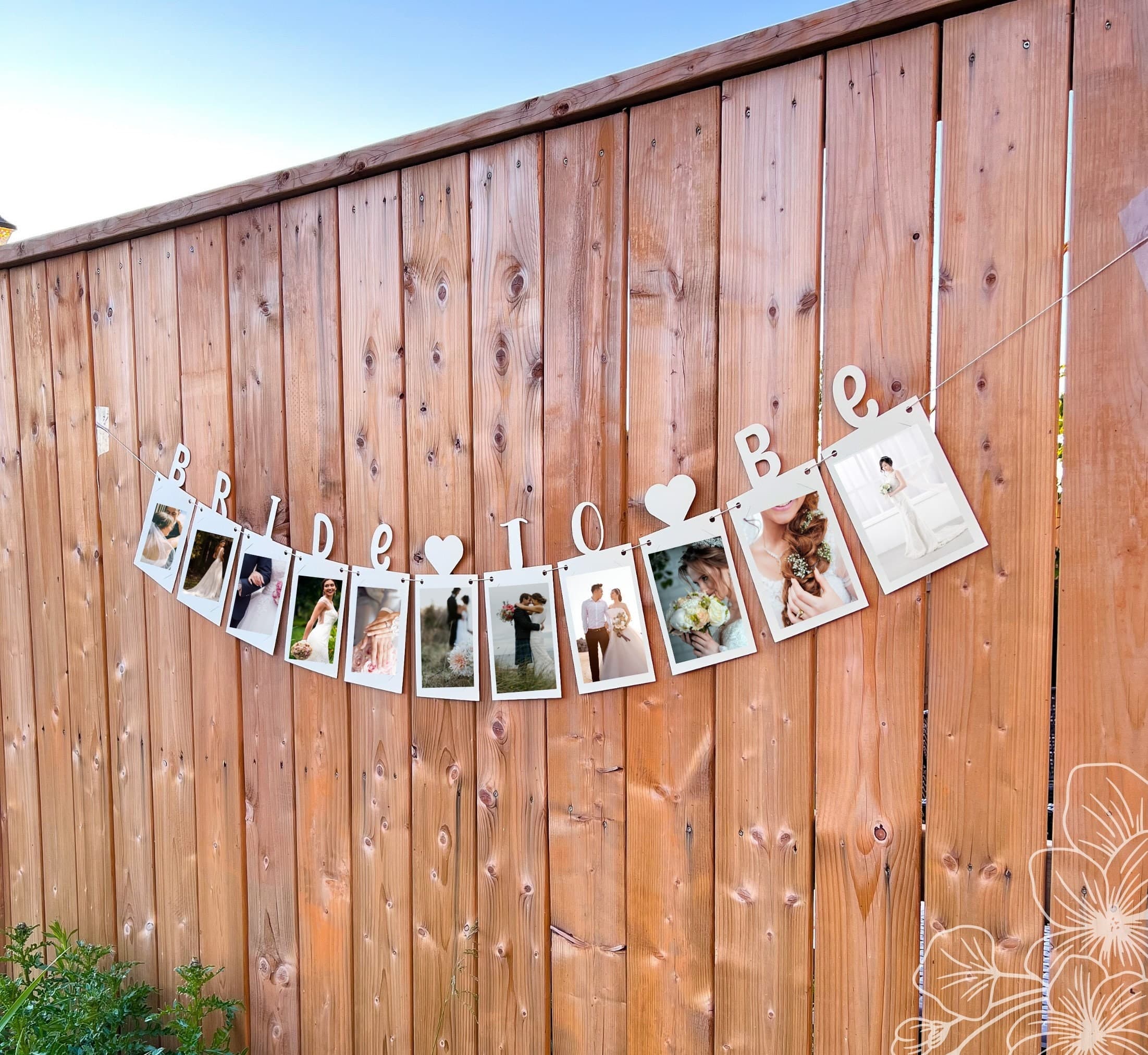 Bride To Be Photo Banner / Bachelorette Party Decorations / Bridal Shower Decor
