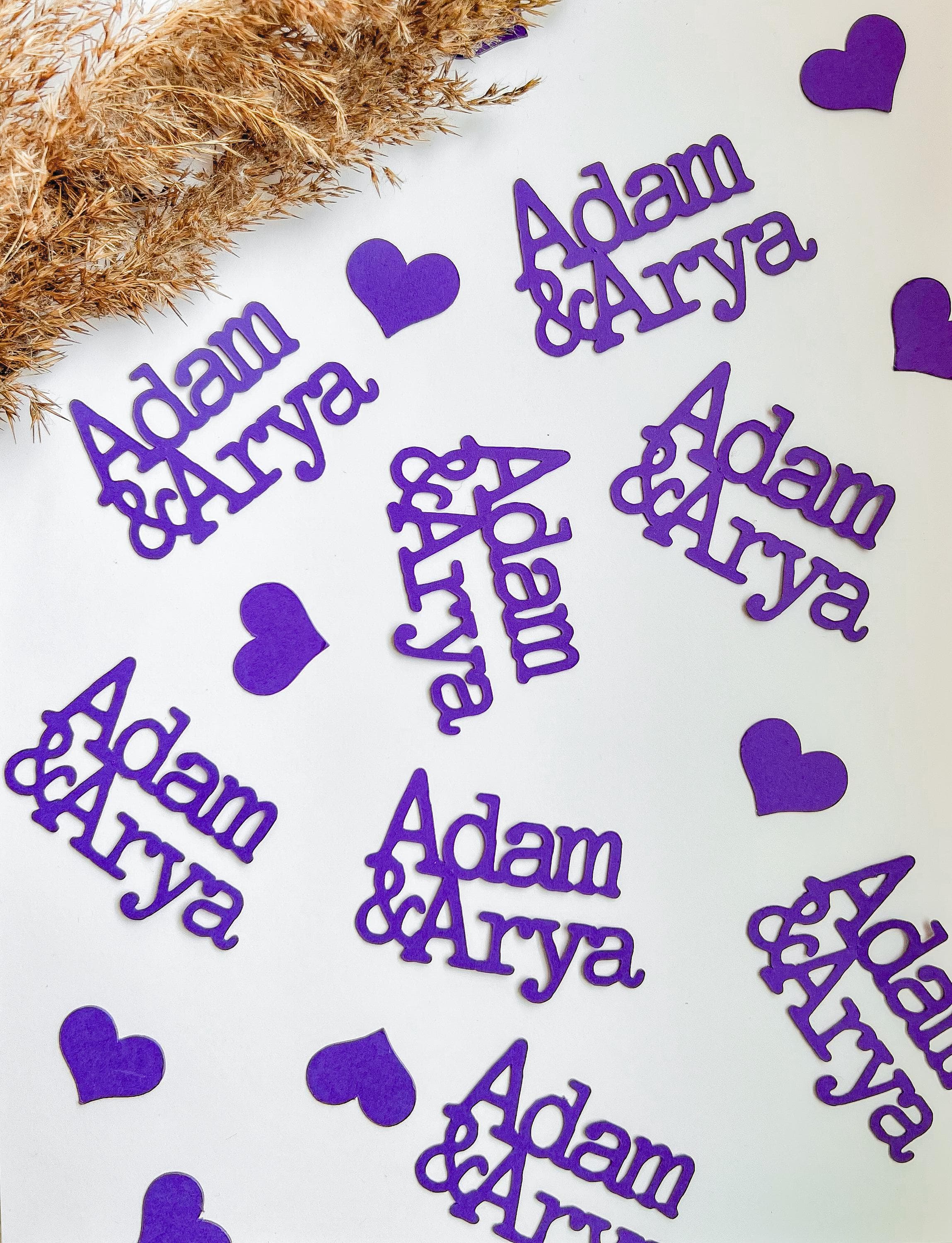 Custom Name Confetti, Engagement Party Confetti, Personalized Confetti,Bridal Shower Confetti, Wedding Table Scatter, Wedding Decorations - image 4