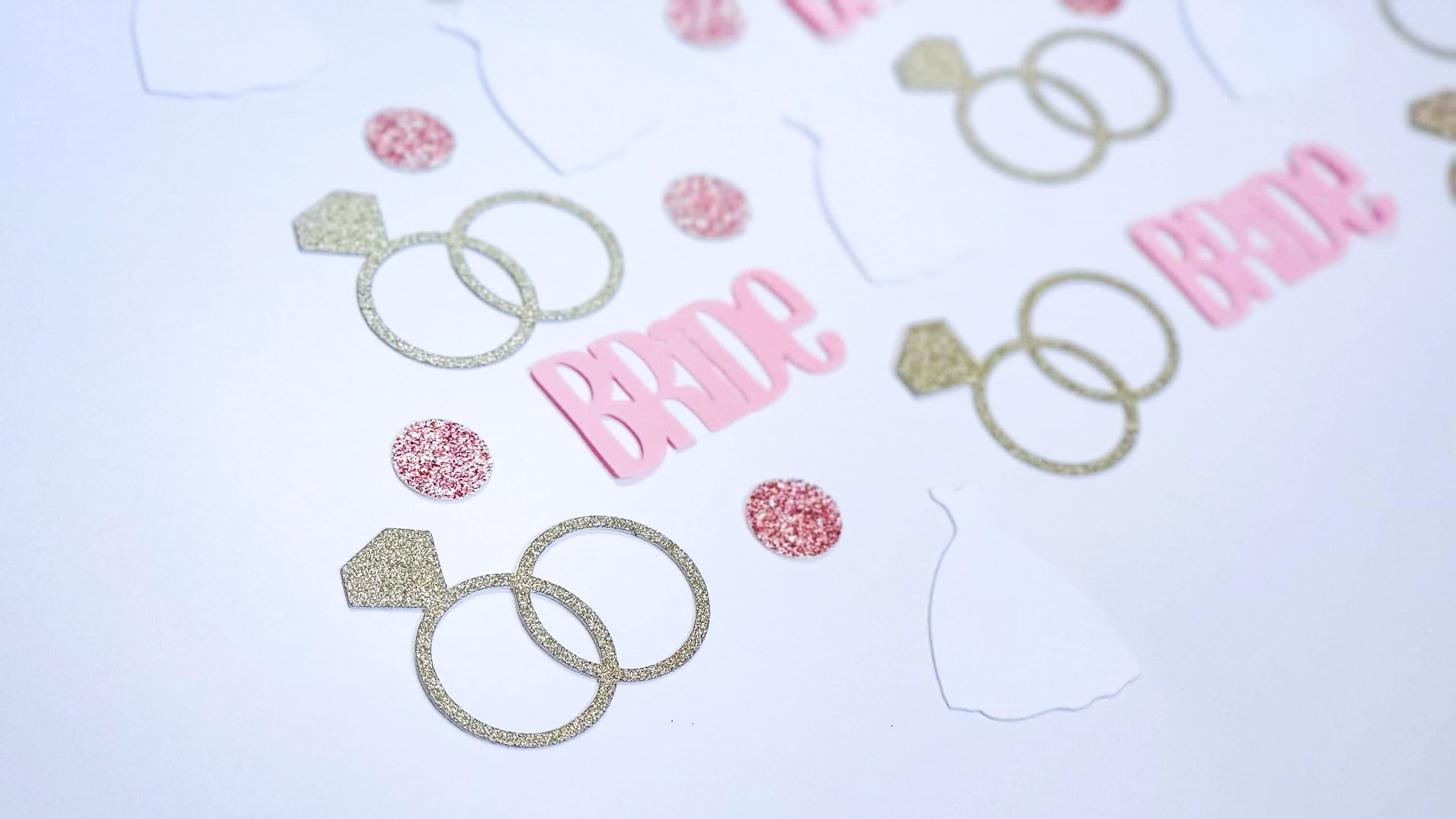 Bridal Shower Confetti for Bachelorette Party, Engagement Party Decorations, Wedding Reception Confetti for Dessert Table, Bride To Be Decor - image 4