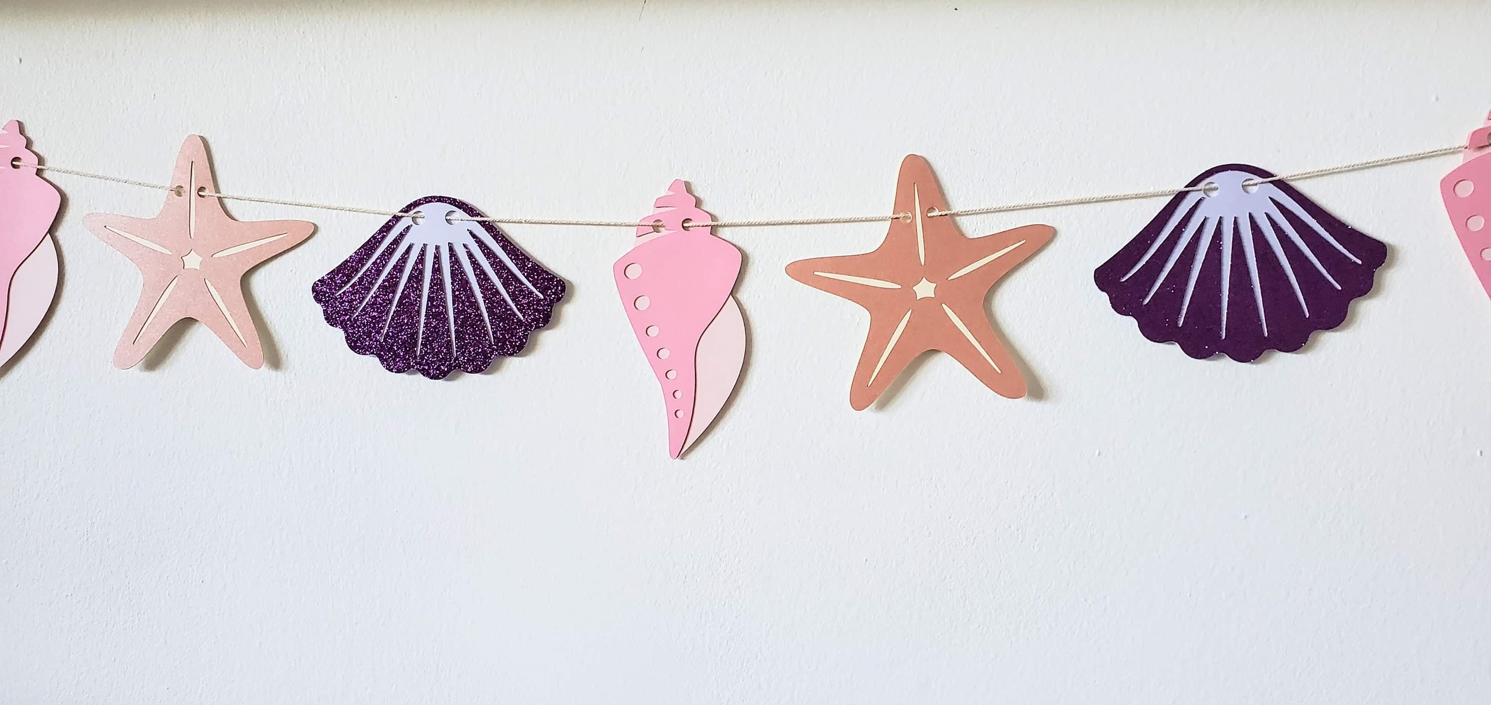 Under The Sea Banner For Mermaid Party, Nautical Baby Shower Decoration For Kid's Ocean Party, Sea Creatures Garland - image 4