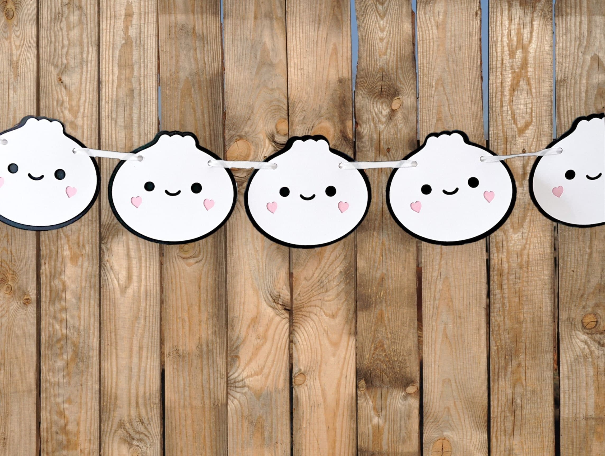 Dumpling Banner For Bao Baby Shower Decorations, Kawaii Bao Dimsum, Little Dumpling Decorations, Cute Dumplings Gift Kawaii Dimsum Gyoza - image 4