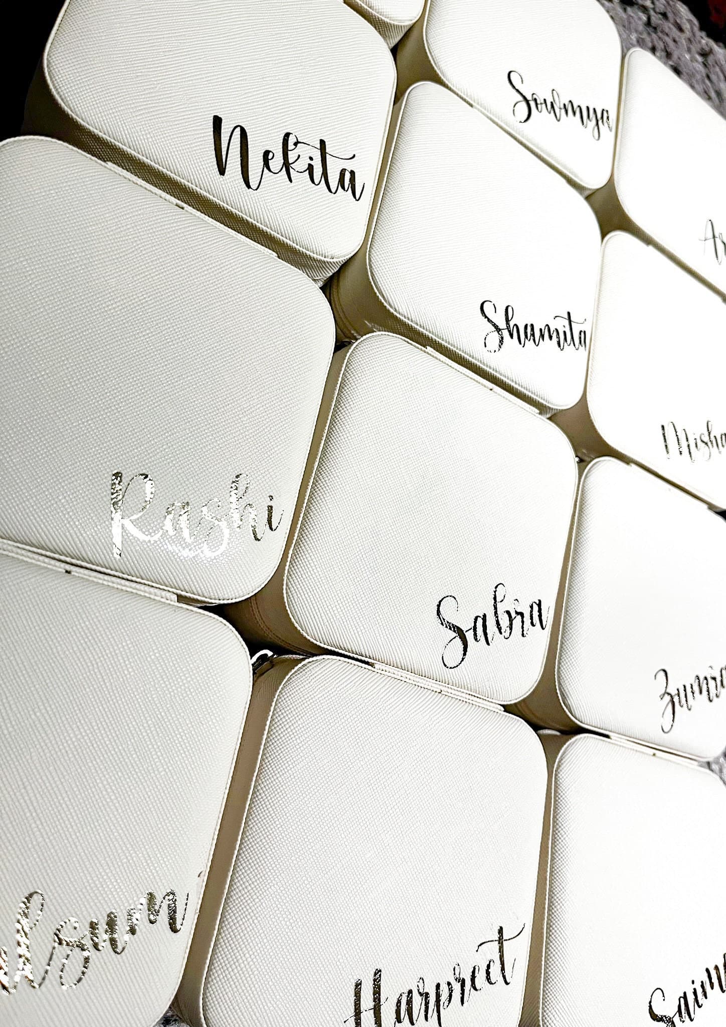 Personalized Travel Jewelry Box for Bridesmaids, Monogrammed Maid of Honour Jewellery Box, Bridesmaid Proposal Gift - image 5