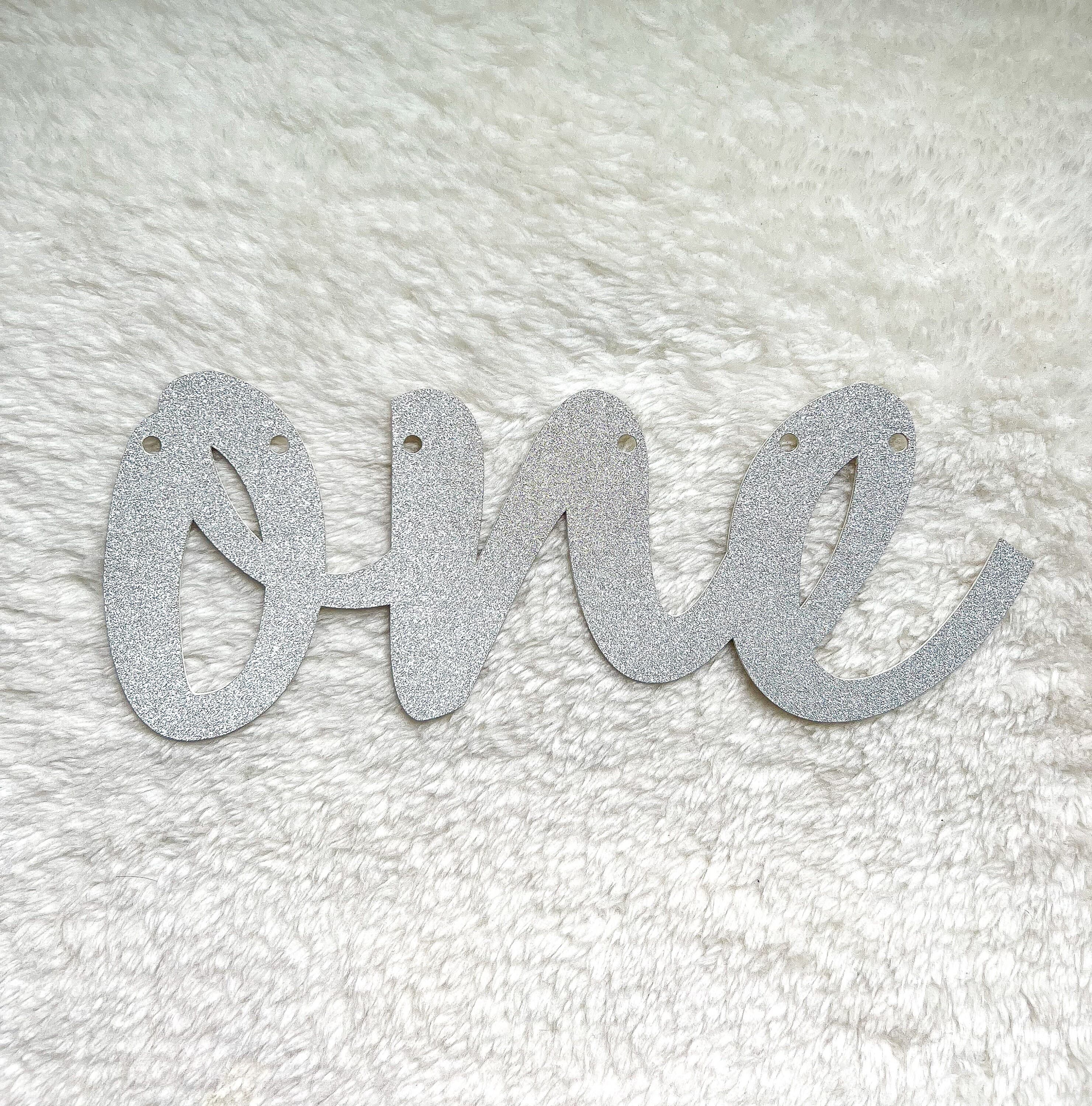 Gold Glitter High Chair One Banner, Cake Smash Photo Shoot Banner, Silver Glitter One Garland, HighChair Photoshoot - image 5
