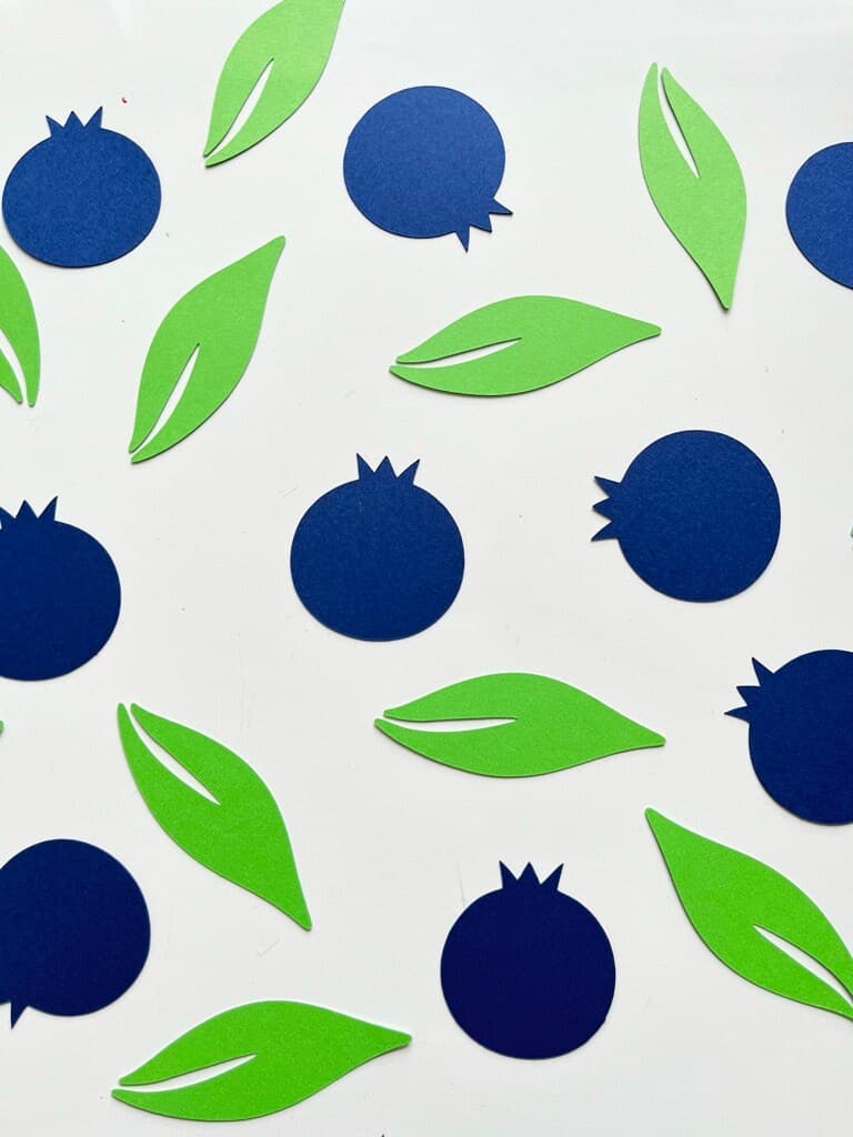 Blueberry Confetti Decoration Berry Sweet Baby, Twotti Frutti Leaves Table Party Decor, Boho Leaf Baby Shower Table Scatter