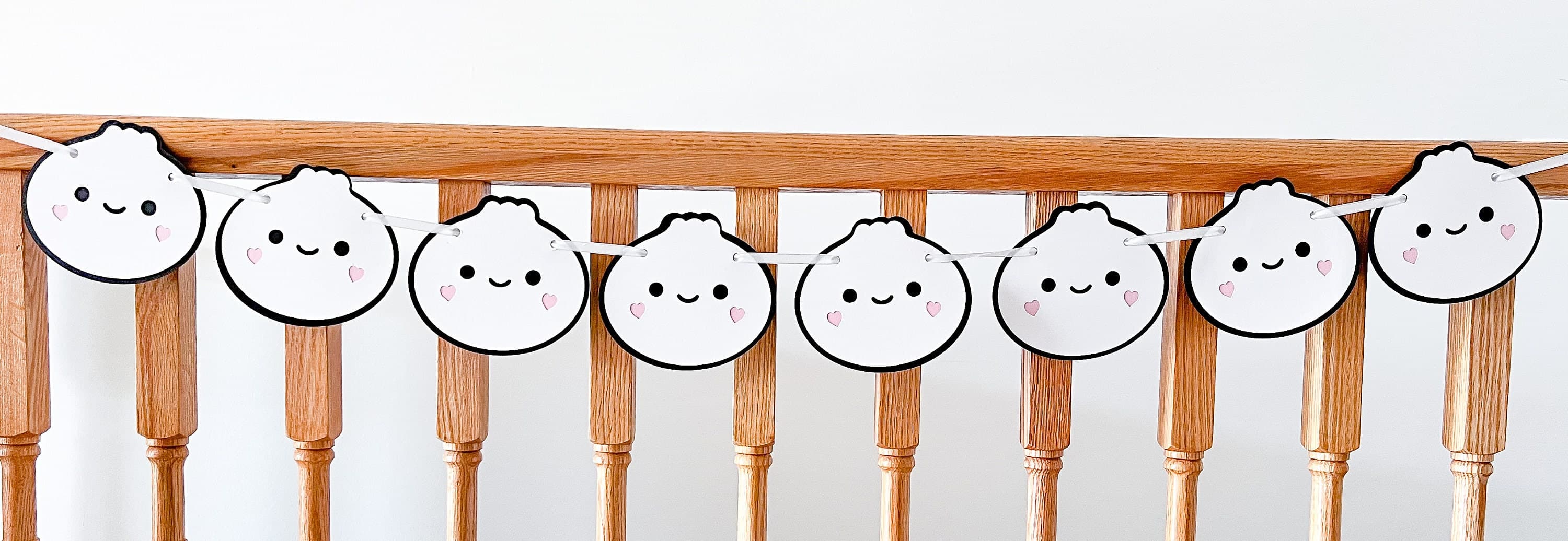 Layered Dumpling Banner For A Dumpling Baby Shower, Little Dumpling Party Decoration, Kawaii Asian Food Die Cut, Bao Baby Shower Party - image 5