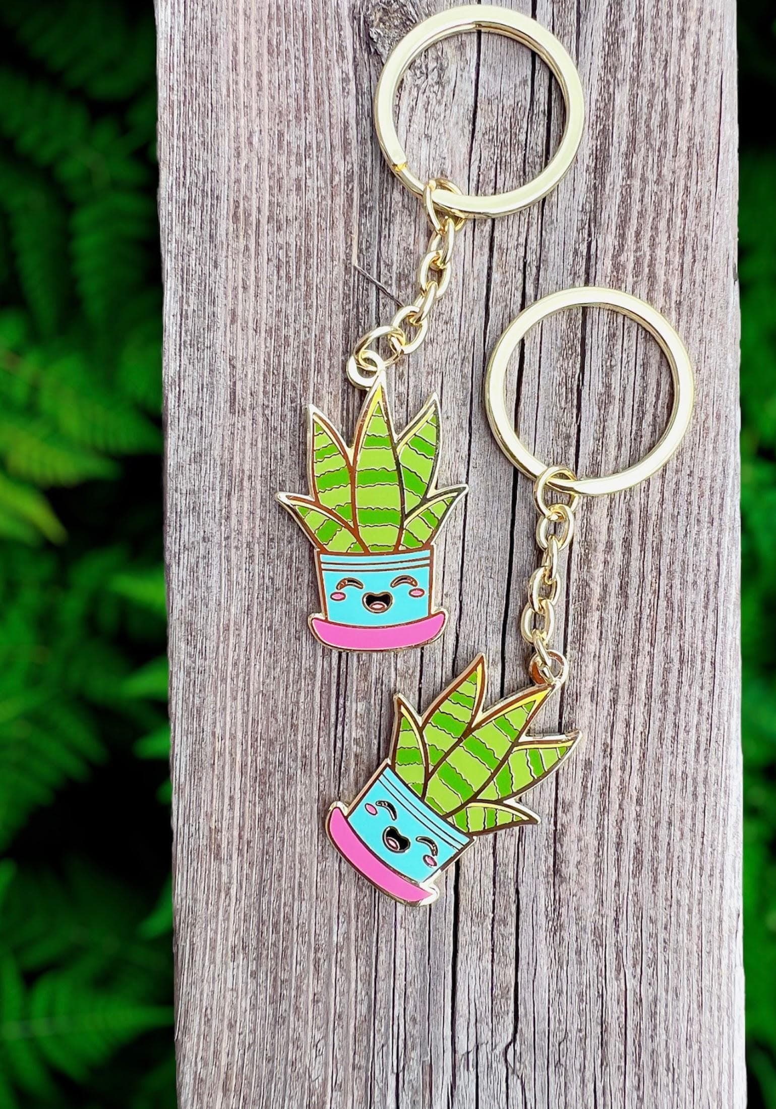 Plant Leaf Keyring Accessories Bag Charm Plant Keyrings Plants lovers , Crazy Plant Lady - image 5