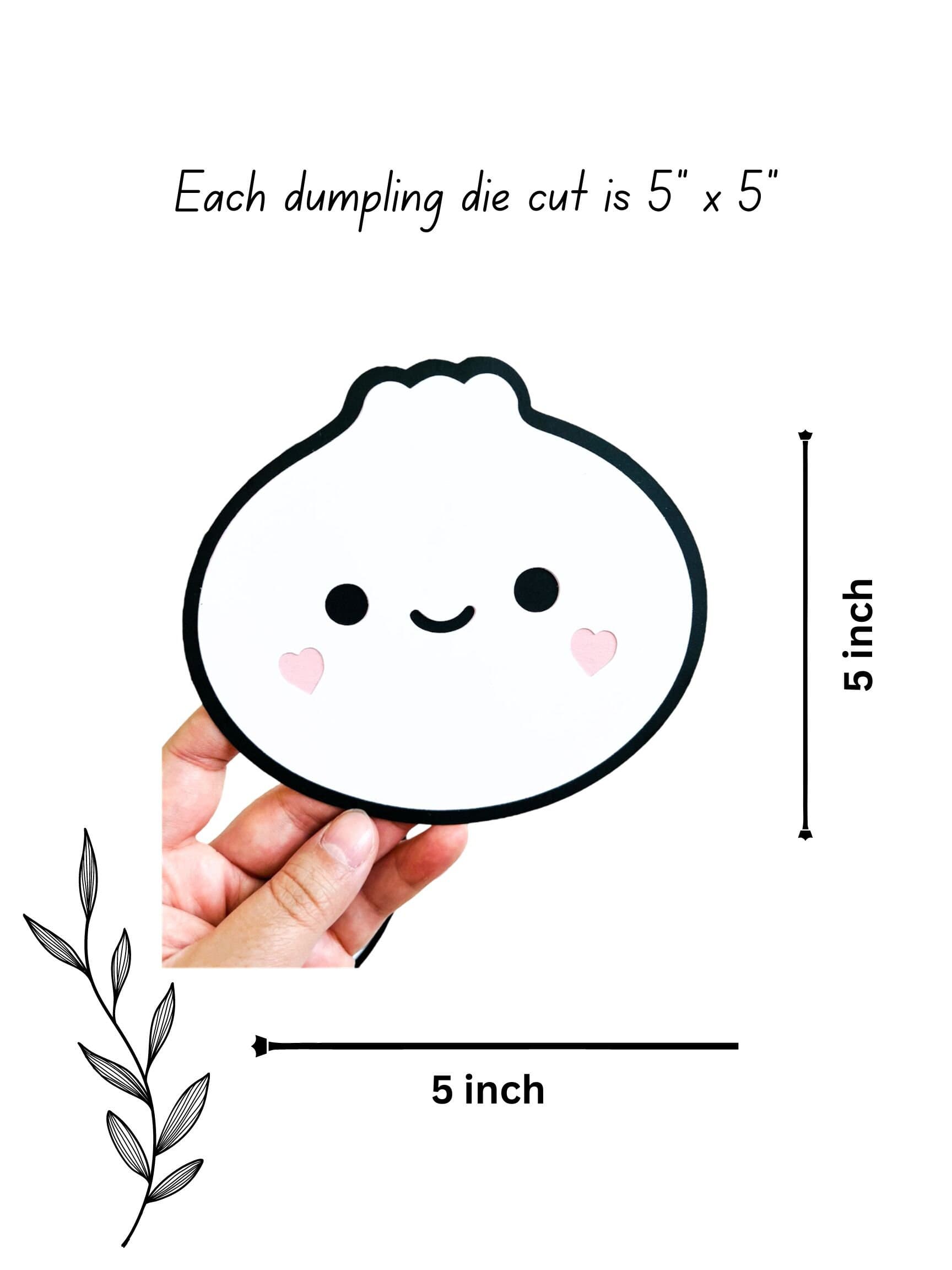 Layered Dumpling Die Cut For A Dumpling Baby Shower, Little Dumpling Party Decoration, Kawaii Asian Food Die Cut, Bao Baby Shower Party - image 4